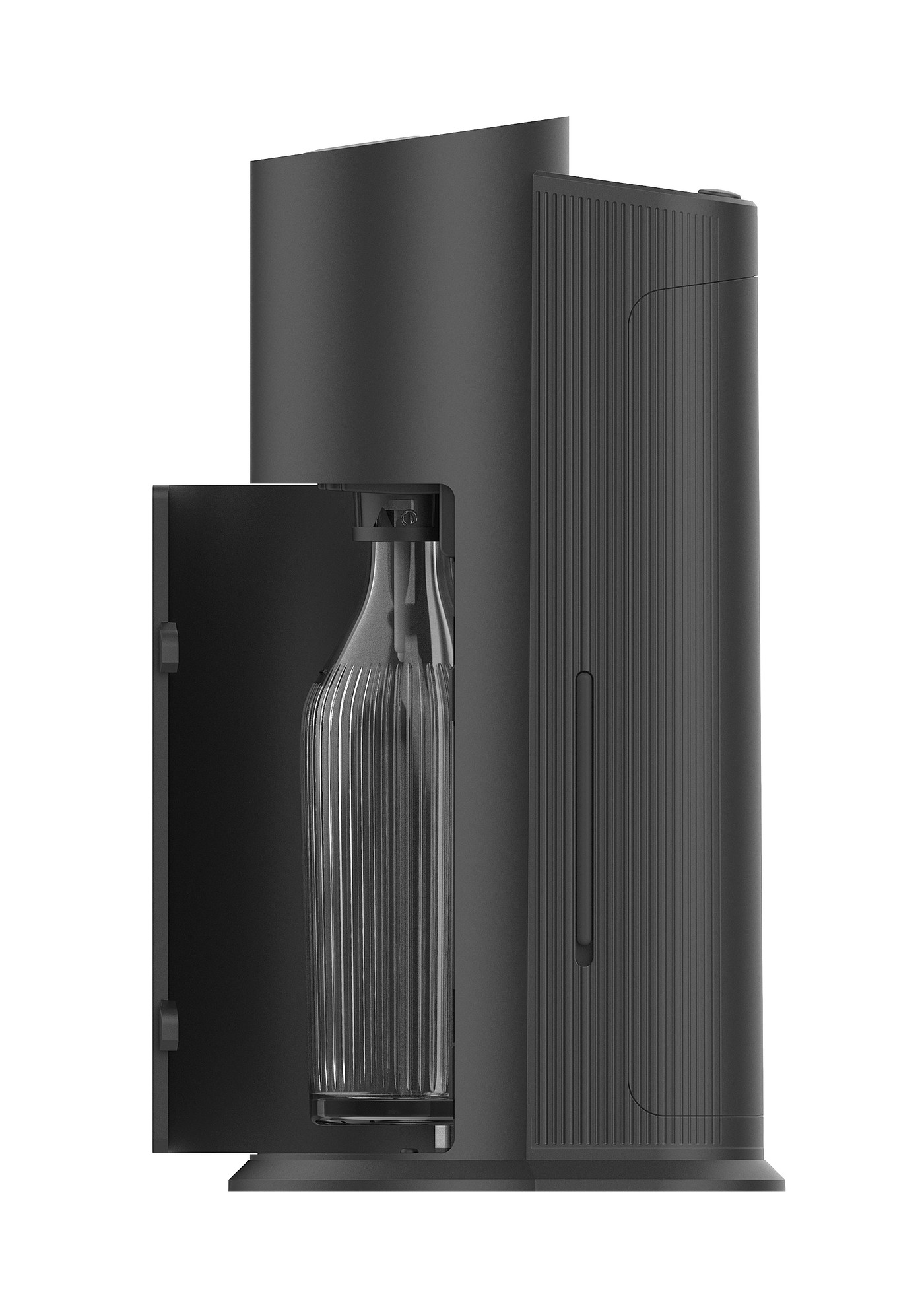 2020 red dot design concept award，Glass bottles，Bubble water machine，Water Carbonator，Sodamak，black，