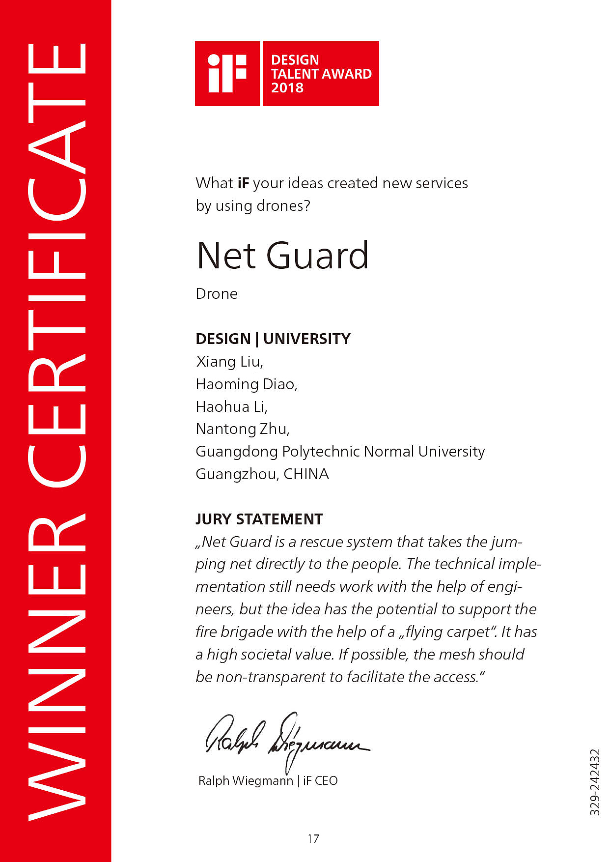 product design，UAV，Rescue equipment，Golden dot concept award，If Award，Golden dot award，