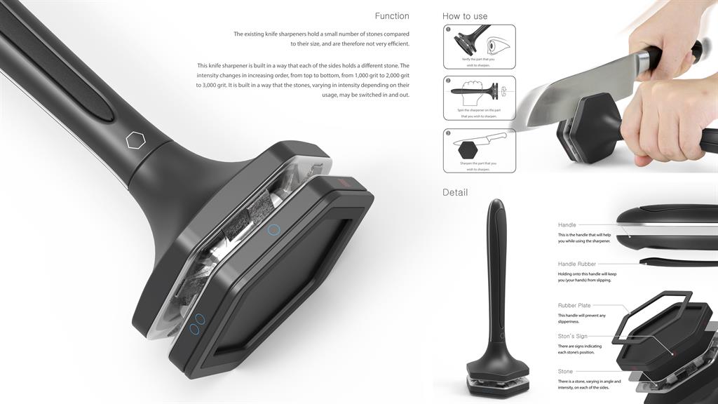 2020 red dot design concept award，K-sharpener，Knife sharpener，