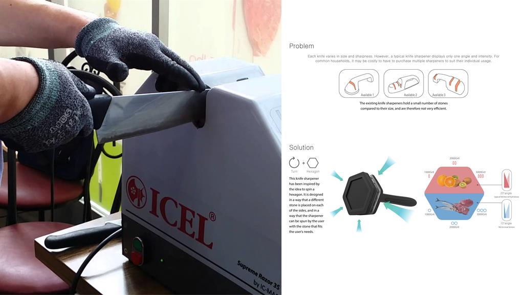 2020 red dot design concept award，K-sharpener，Knife sharpener，