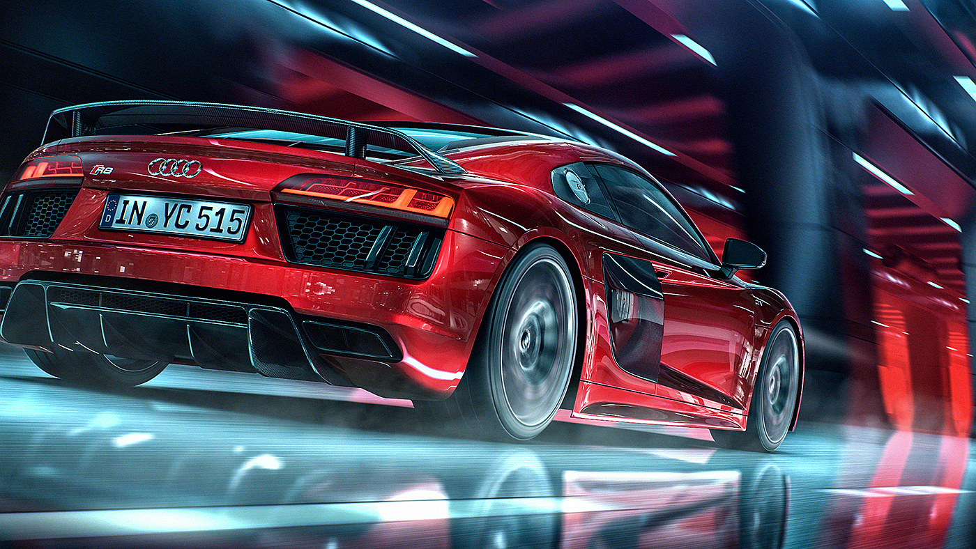 audi，Automobile design，Model modification，Touch up rendering，