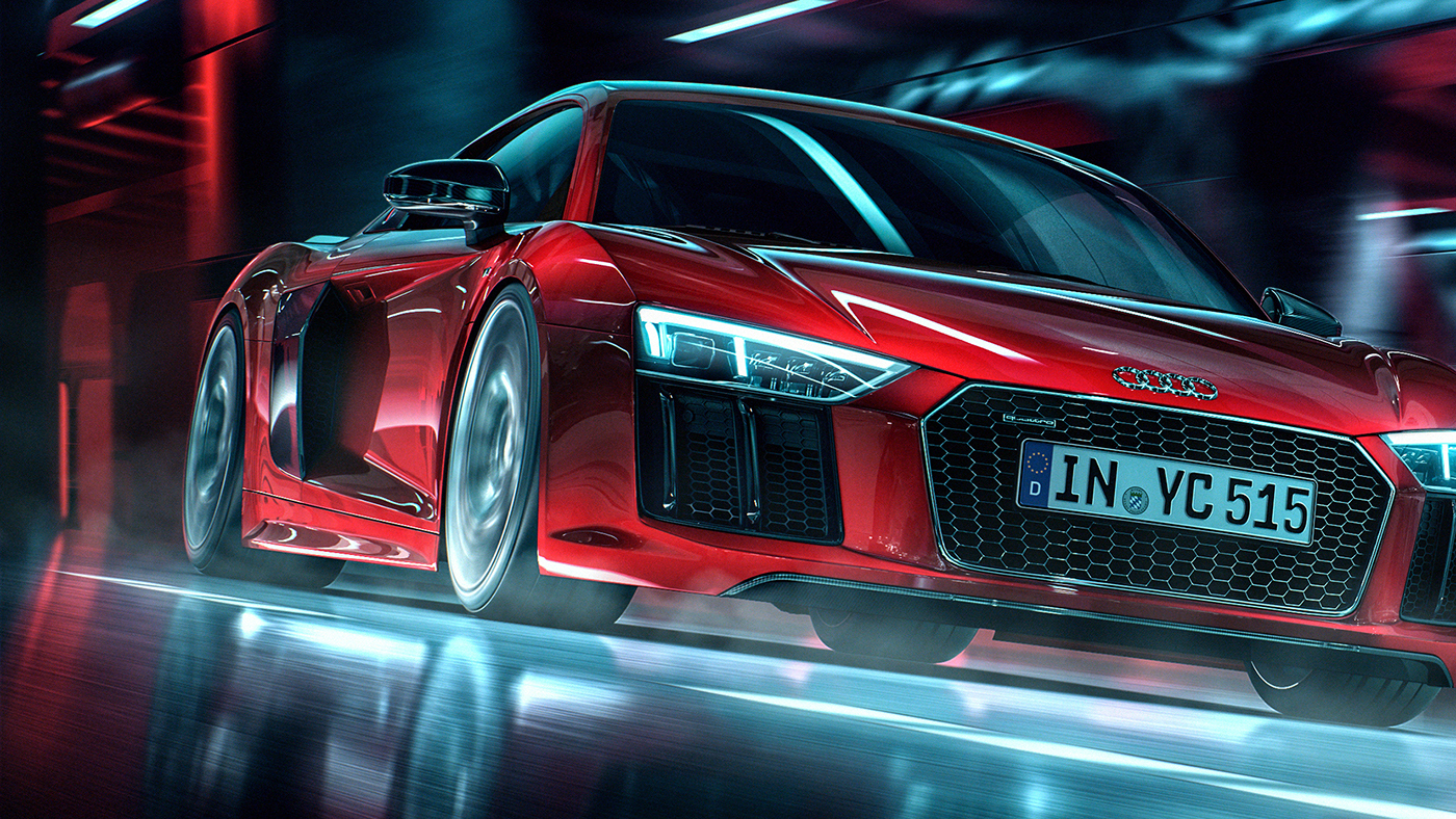 audi，Automobile design，Model modification，Touch up rendering，