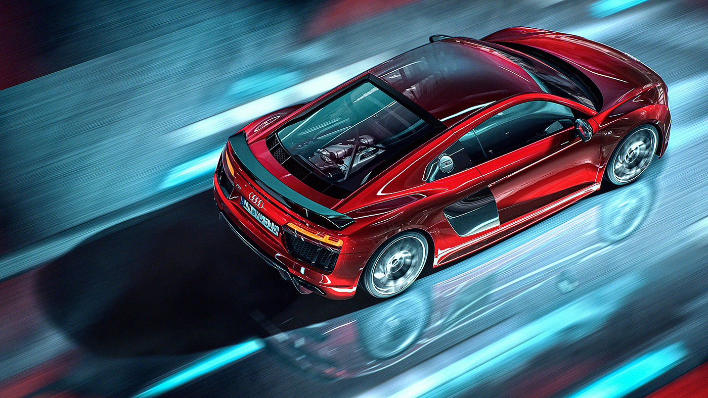 audi，Automobile design，Model modification，Touch up rendering，