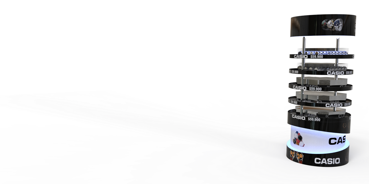 originality，Product display cabinet，cylindrical，