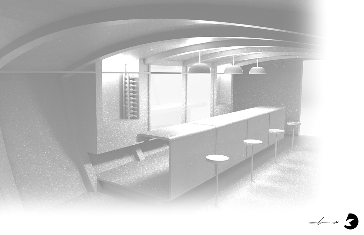 sketch，Interior design，Bar design，