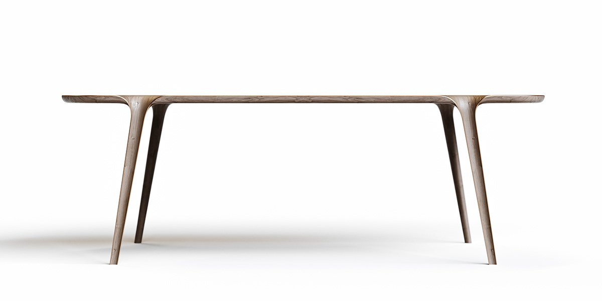 Fillet design，Wooden tables and chairs，Natural materials，Wooden furniture，smooth，comfortable，