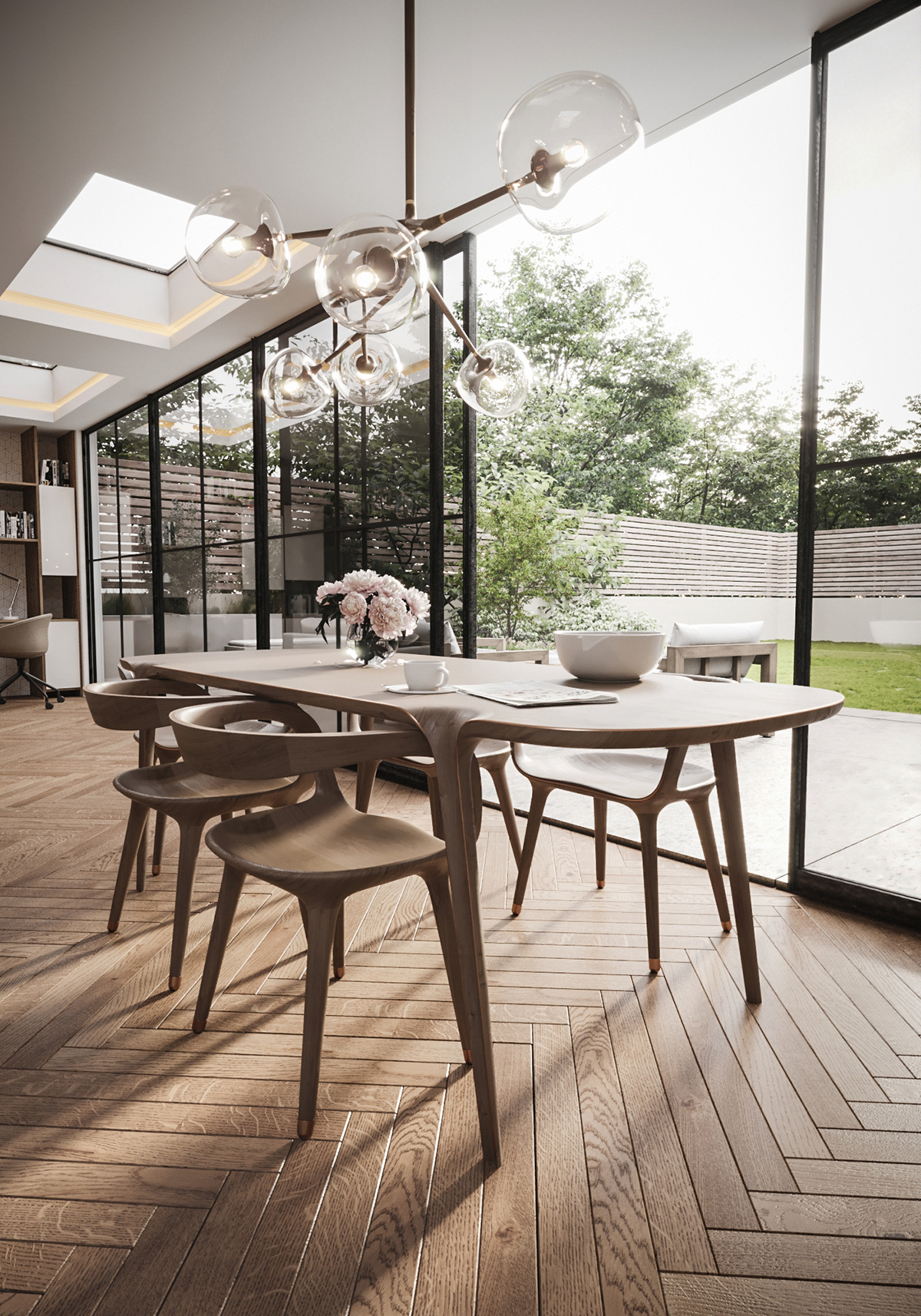 Fillet design，Wooden tables and chairs，Natural materials，Wooden furniture，smooth，comfortable，