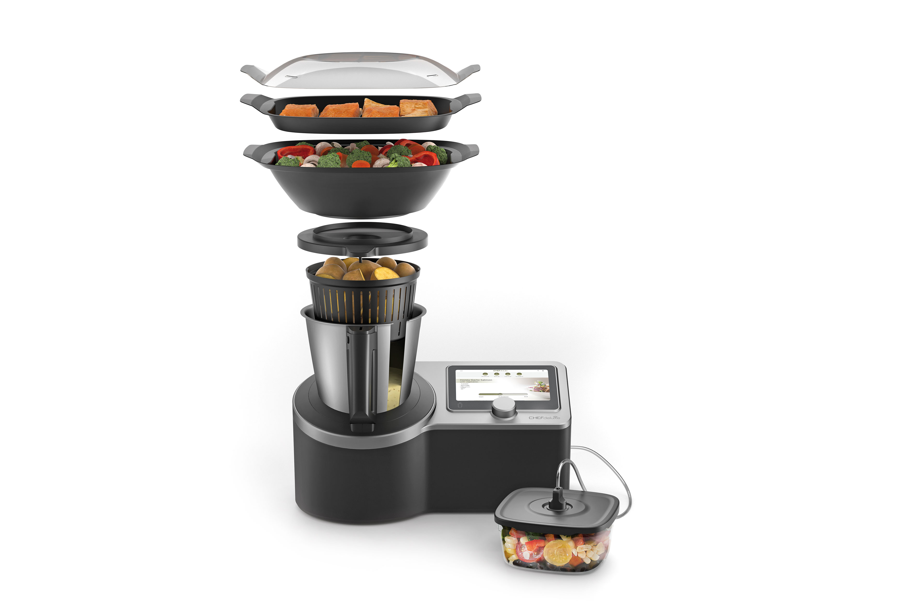 2020 red dot design concept award，Chefdeluxe，vacuum，food processor，