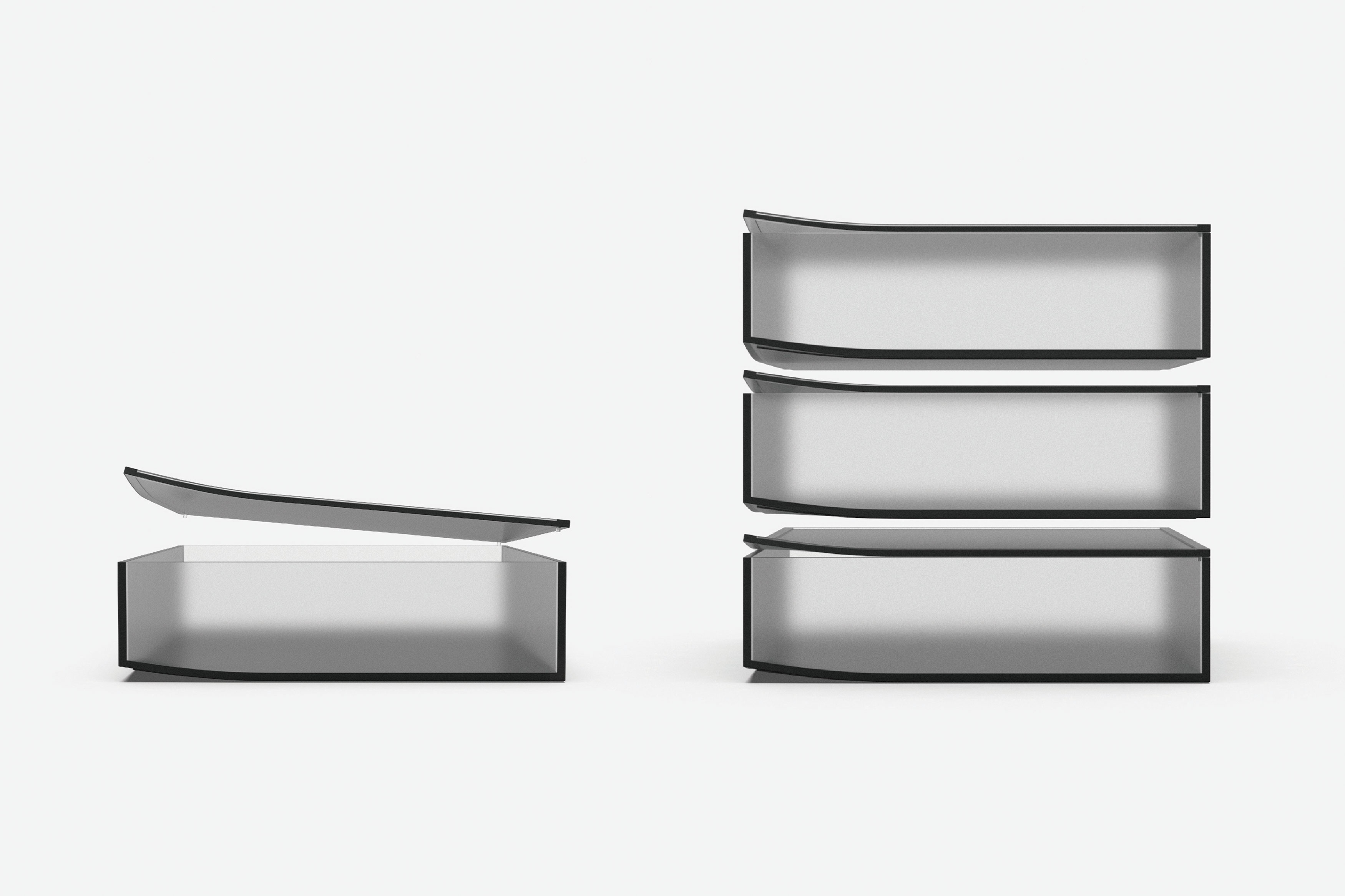 2020 red dot design concept award，Curiosity Container，Receive，Stack，