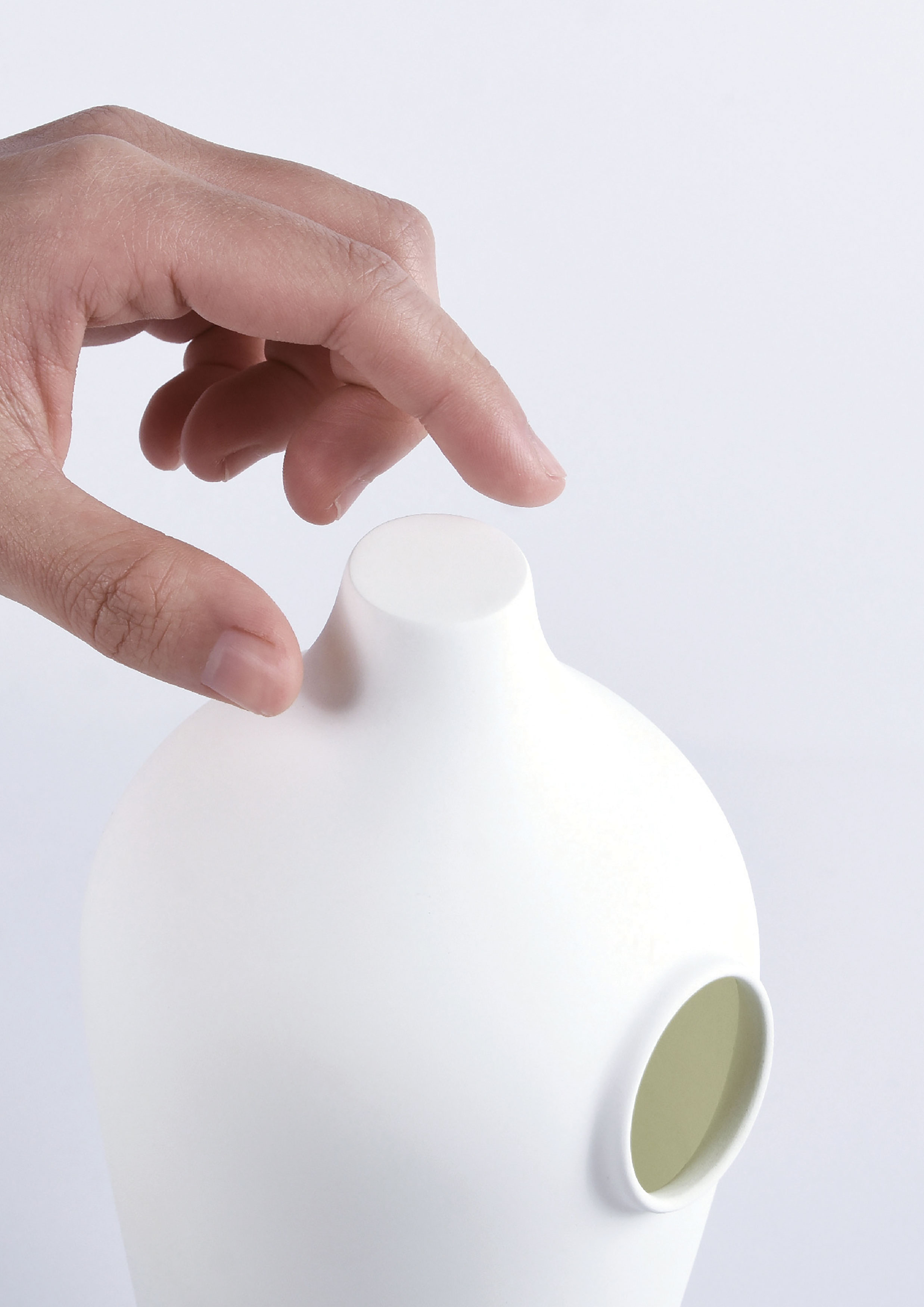 2020 red dot design concept award，2-in-1 vase，vase，decorate，white，