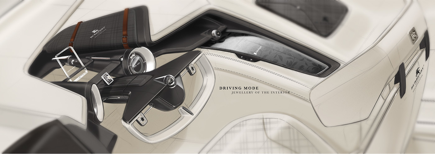 Automotive interior design，conceptual design，Design hand drawn，