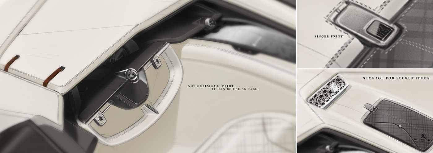 Automotive interior design，conceptual design，Design hand drawn，