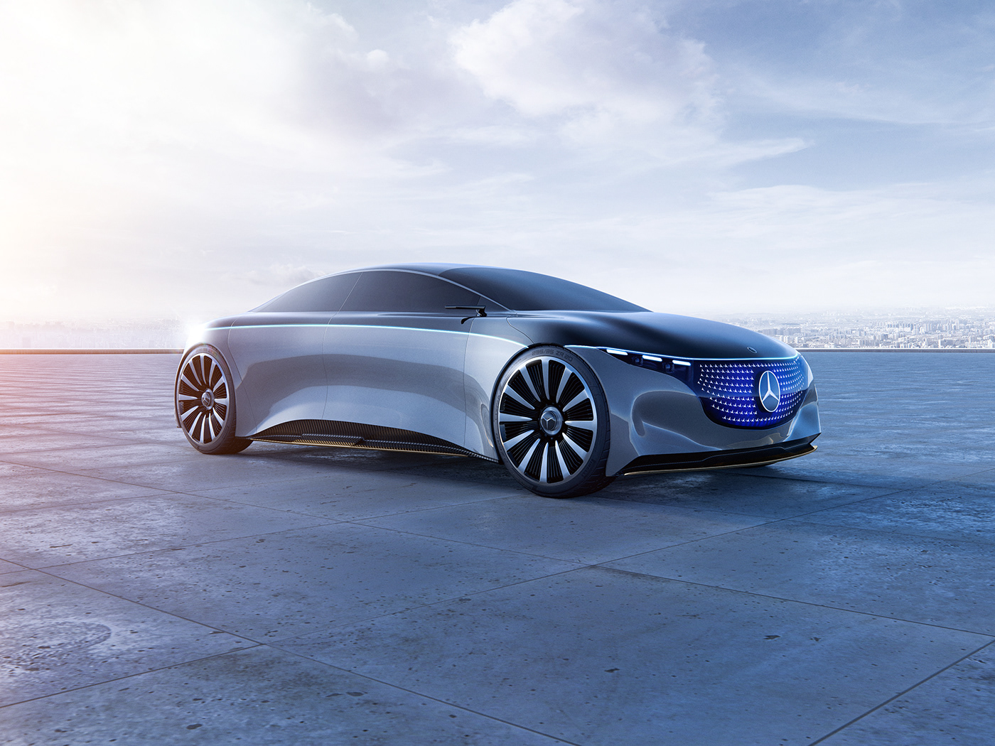 Mercedes Vision EQS，Automobile design，conceptual design，