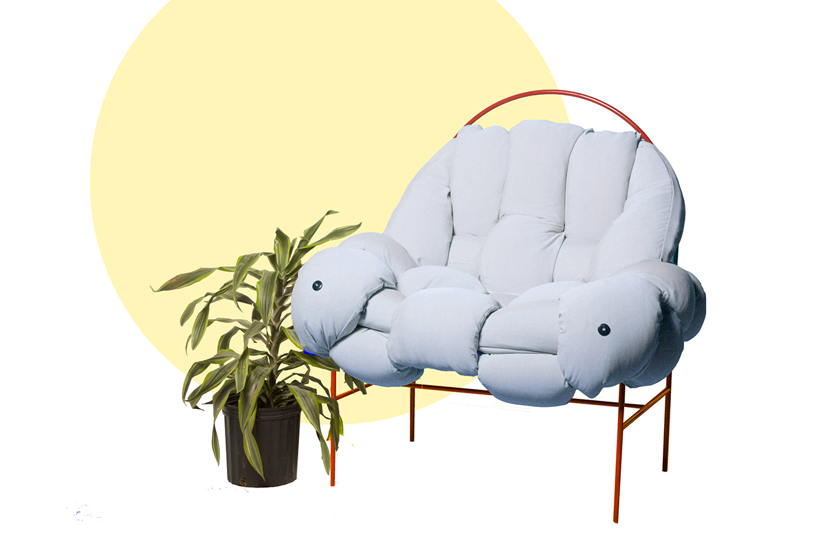 chair，pillow，Steel pipe，