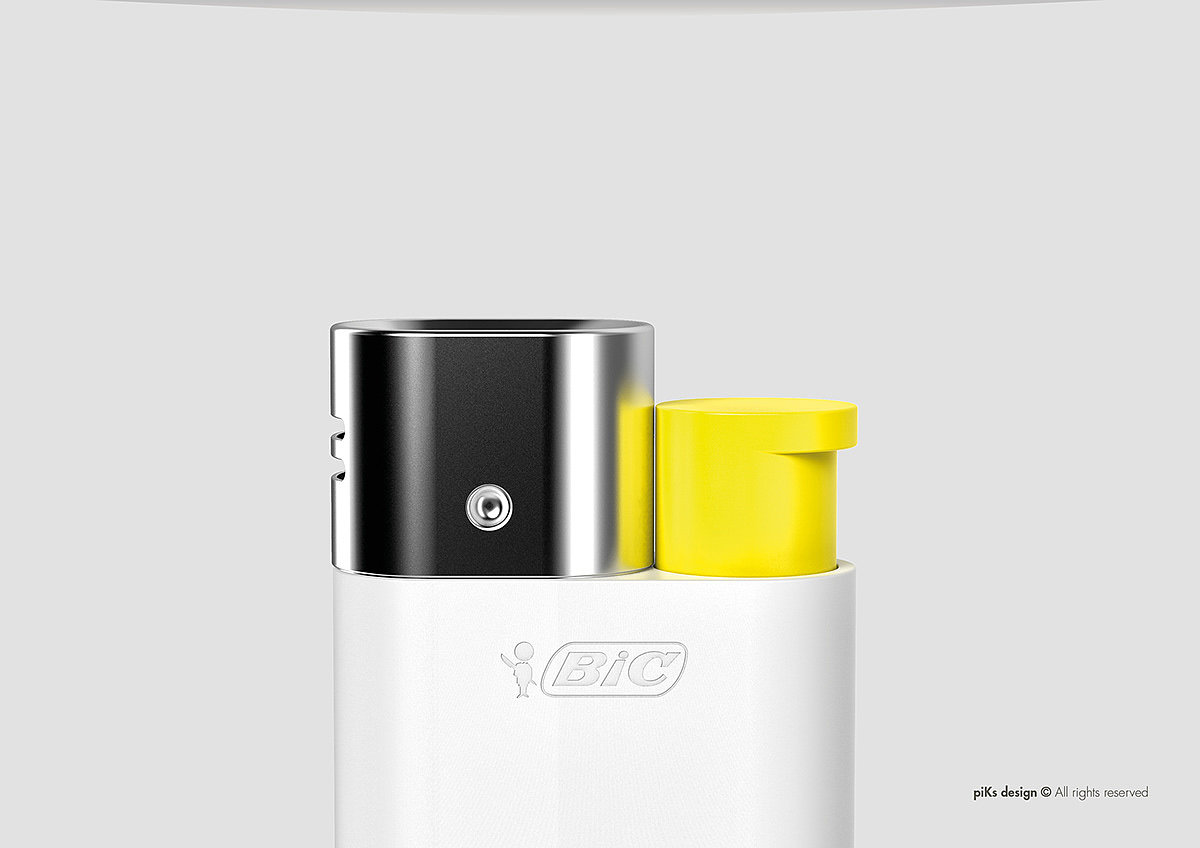 BIC，lighter，black，