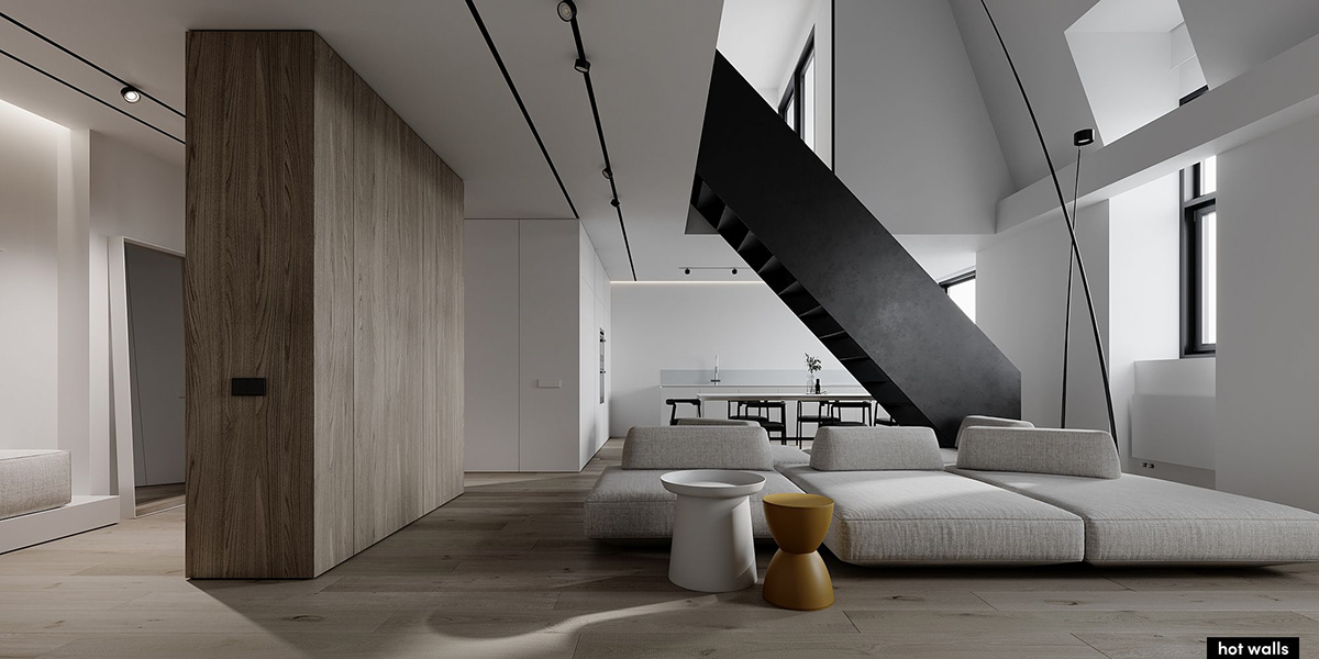 Extremely simple wind，Industrial wind，space design ，two-storied building，