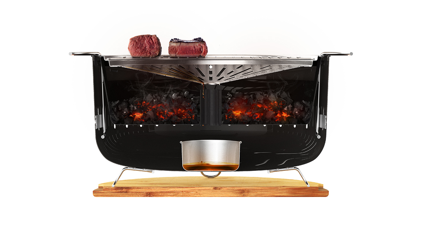 grill，originality，funnel，Smoke prevention，Practical design，