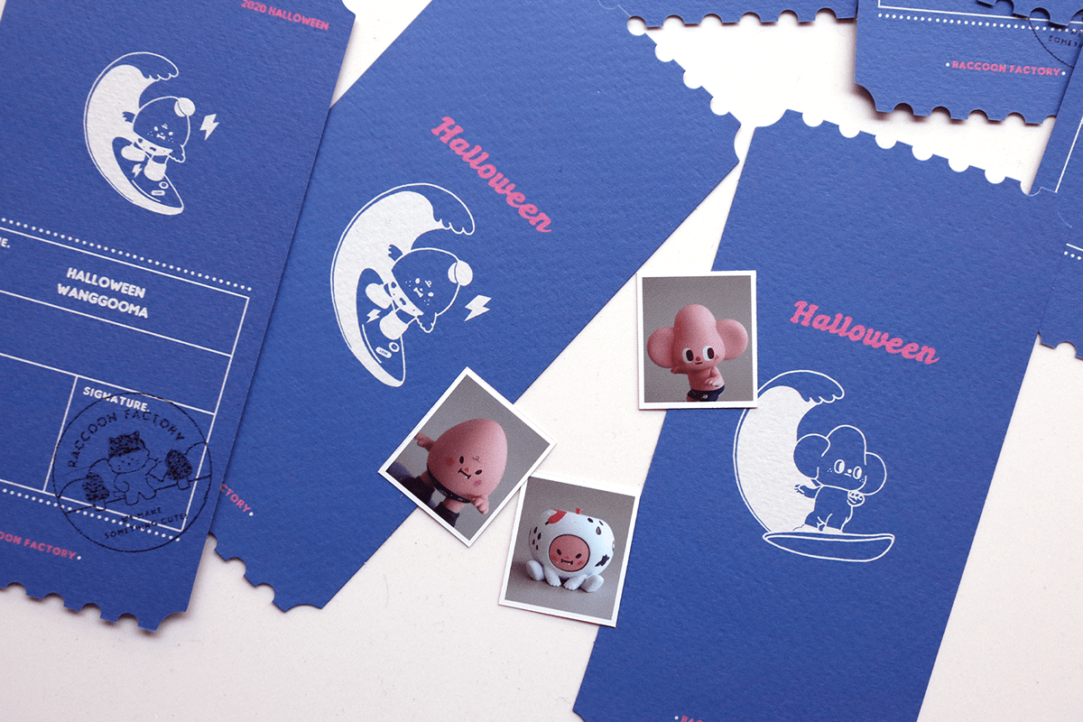 Ins wind ornament，Halloween theme，Raccoon factory，