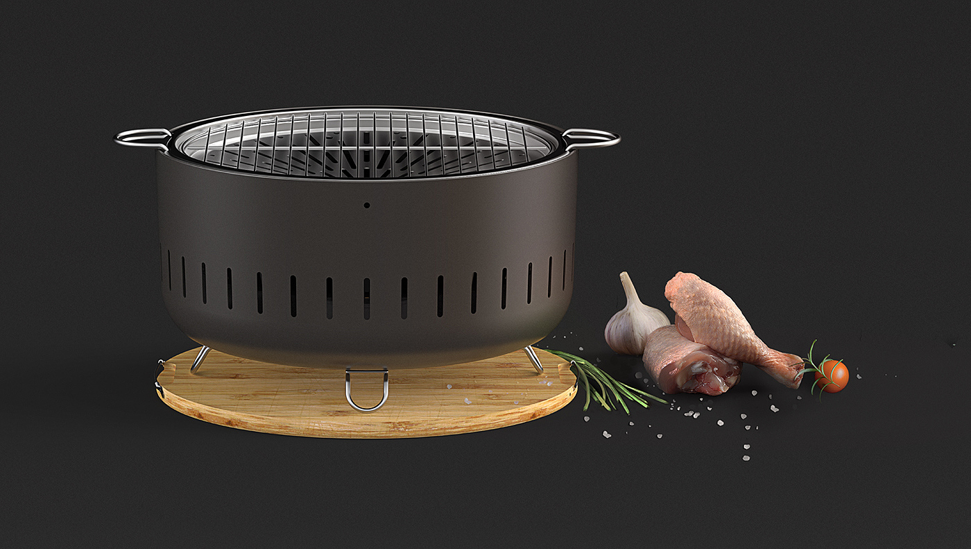 grill，originality，funnel，Smoke prevention，Practical design，