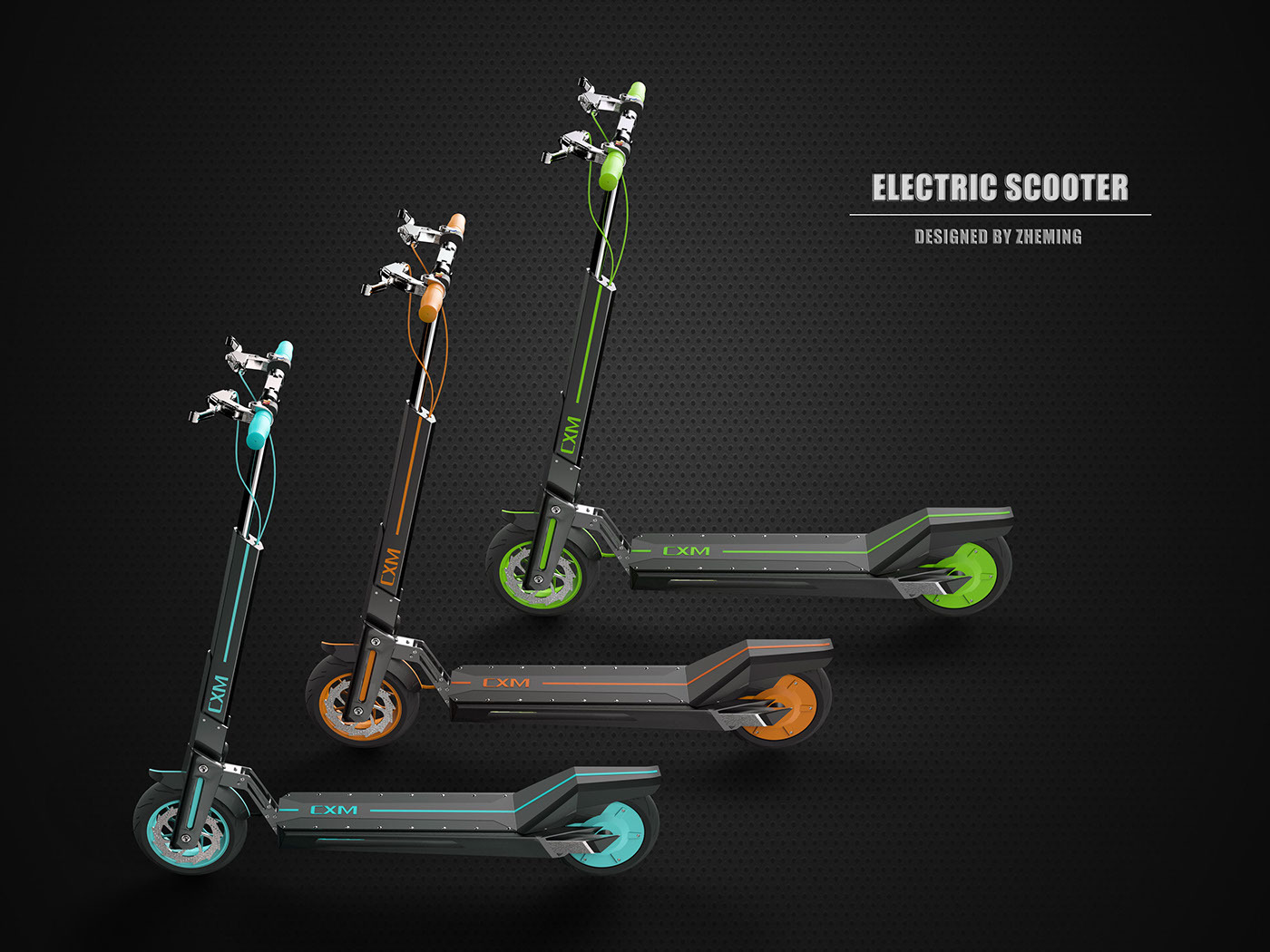 vehicle，Electric scooter，pretty，industrial design，