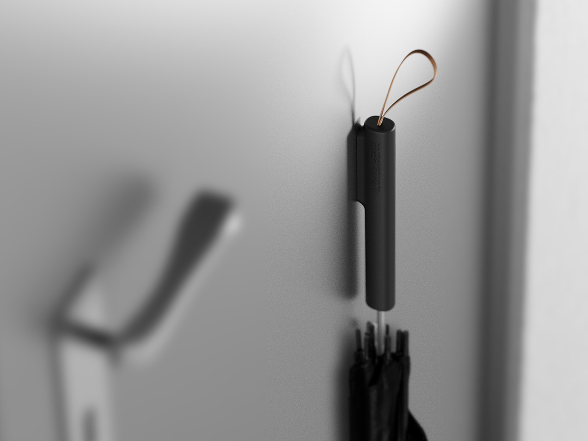 Magnetic umbrella，Stick to the steel door，Magnetic handle，