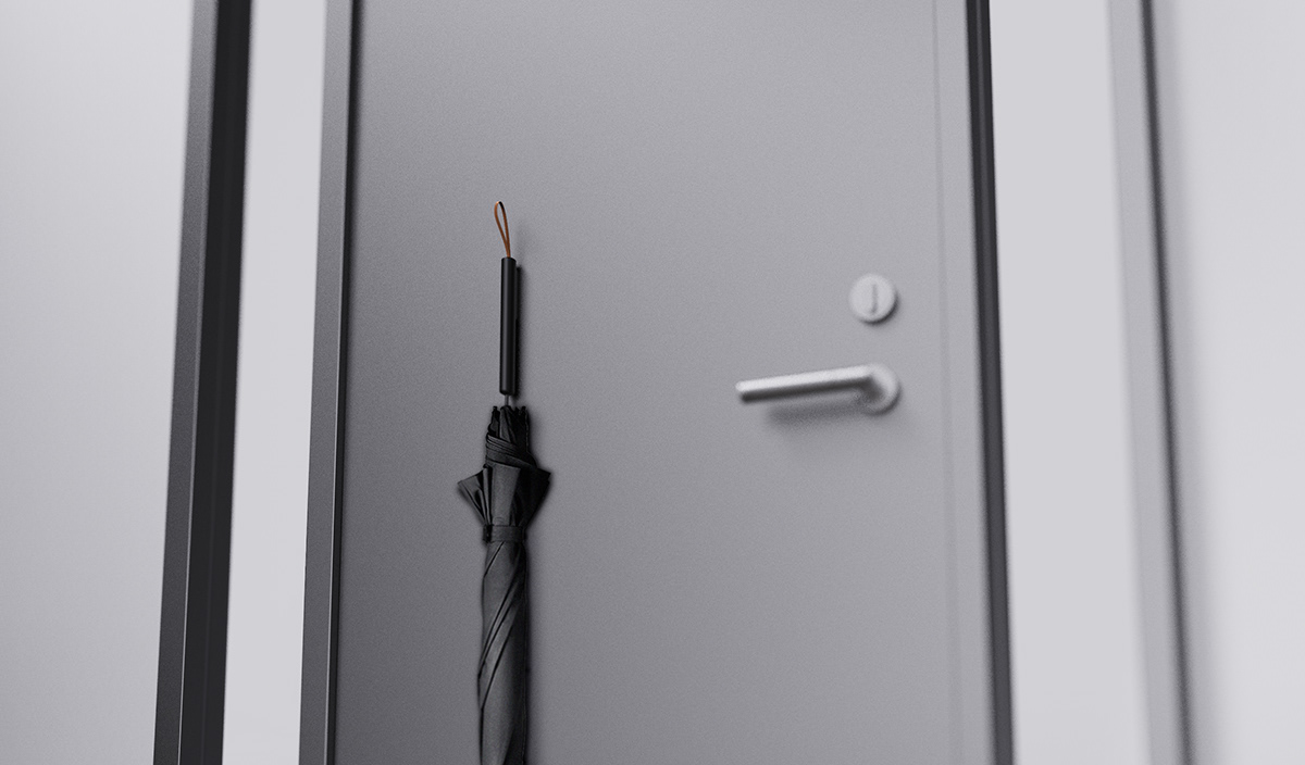 Magnetic umbrella，Stick to the steel door，Magnetic handle，