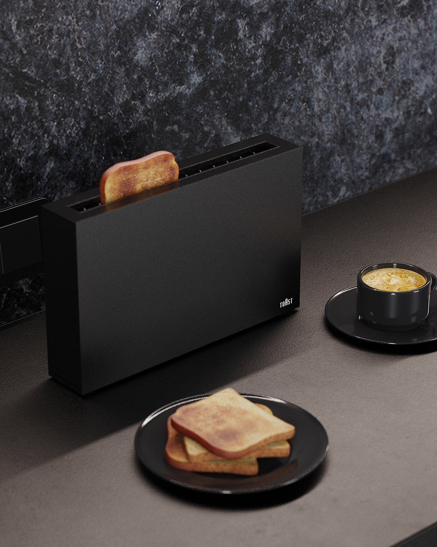 Bread machine，toast，Render，