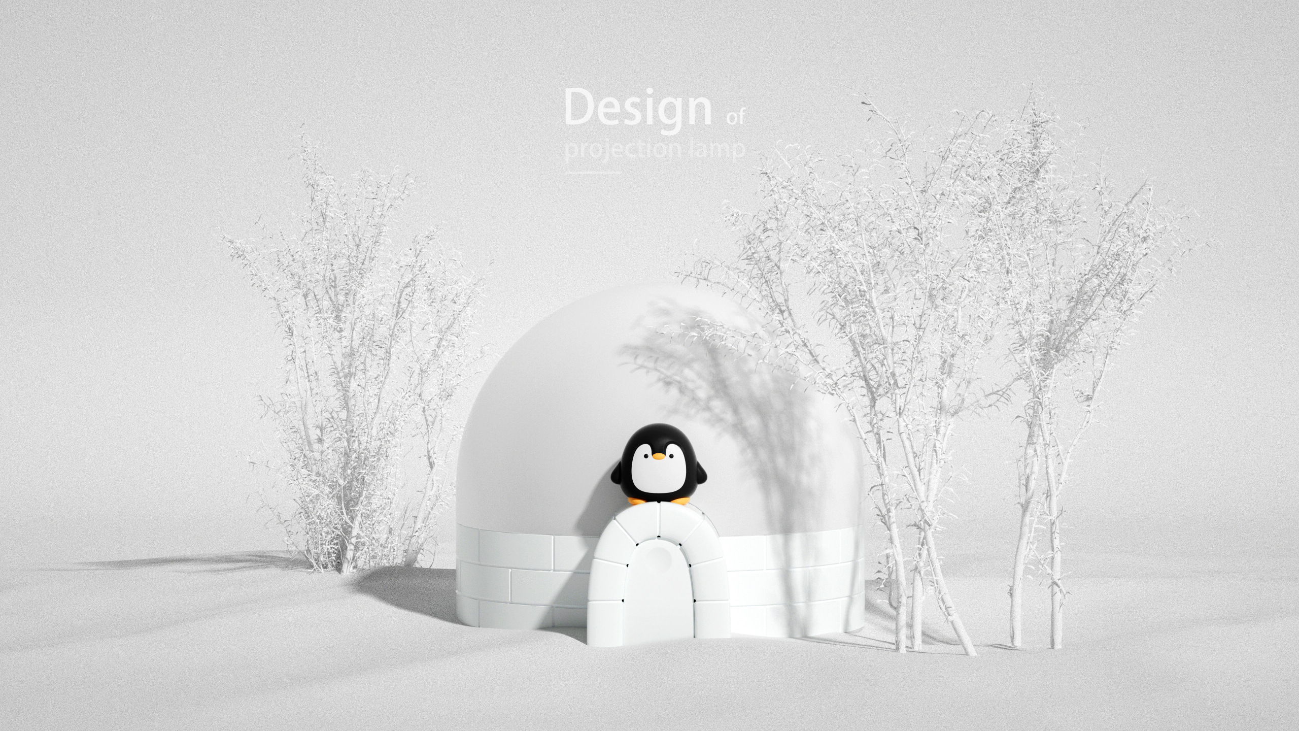 Polar bear，penguin，Snow house，Projection lamp，Night light，