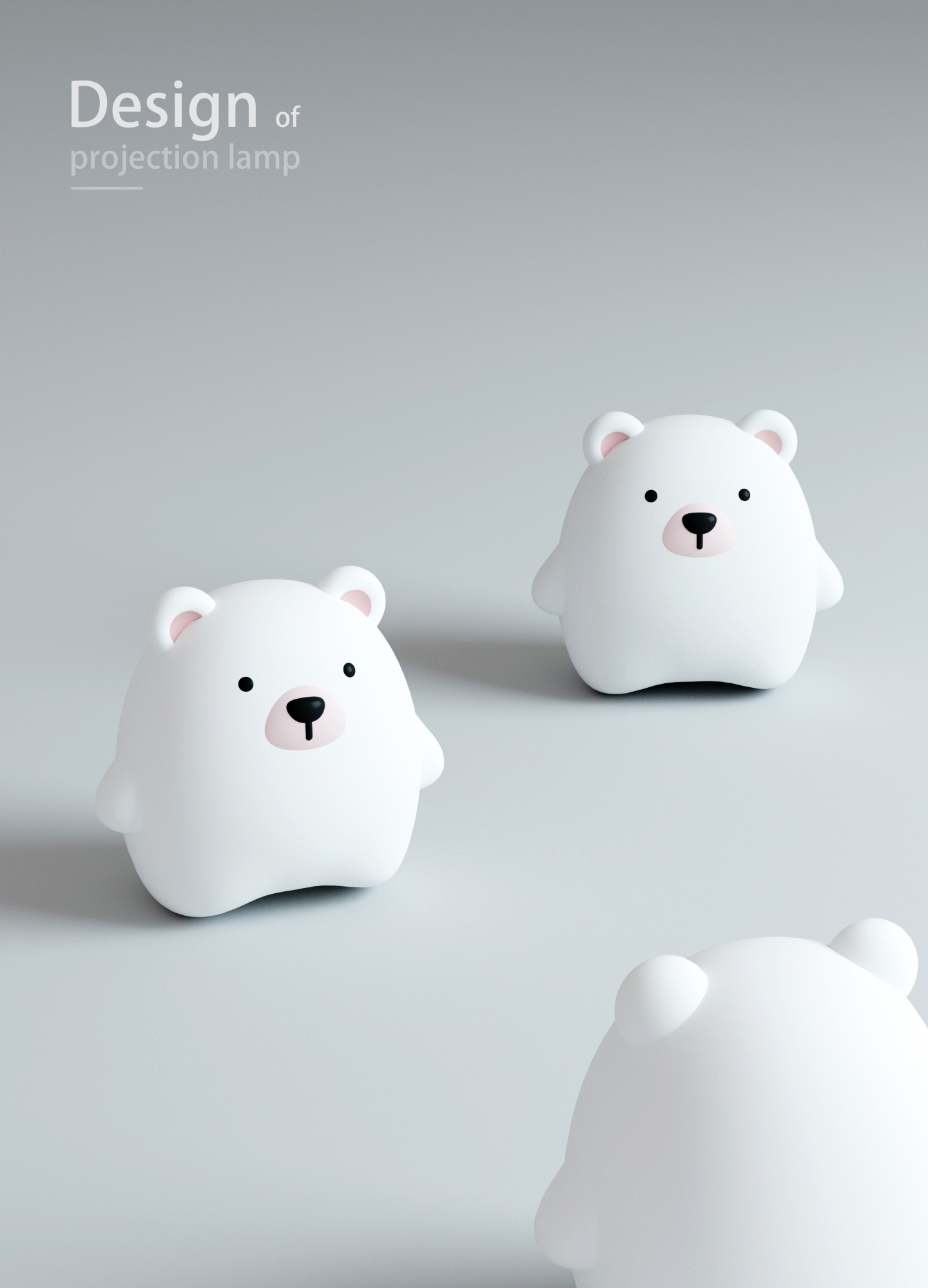Polar bear，penguin，Snow house，Projection lamp，Night light，
