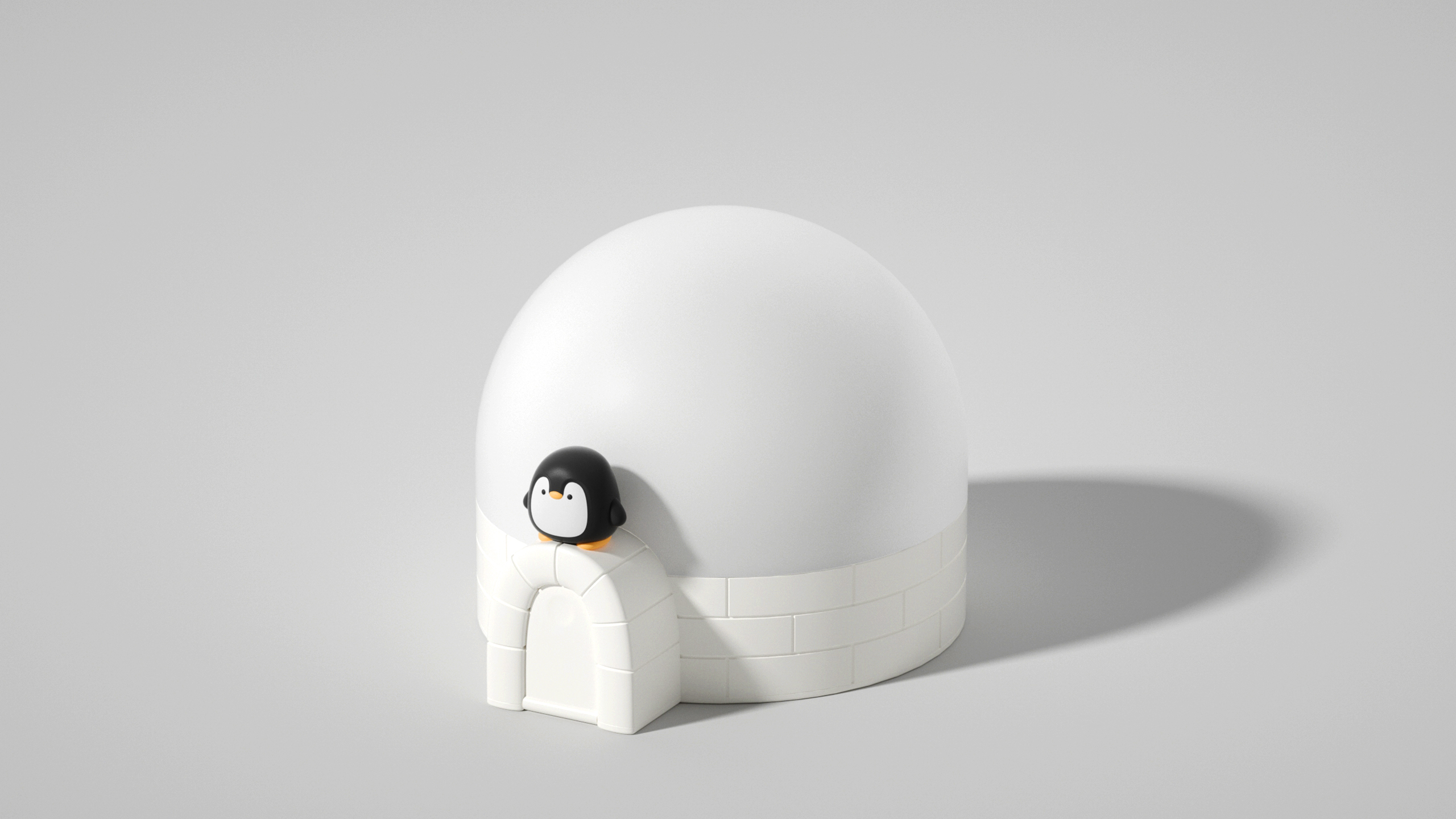 Polar bear，penguin，Snow house，Projection lamp，Night light，