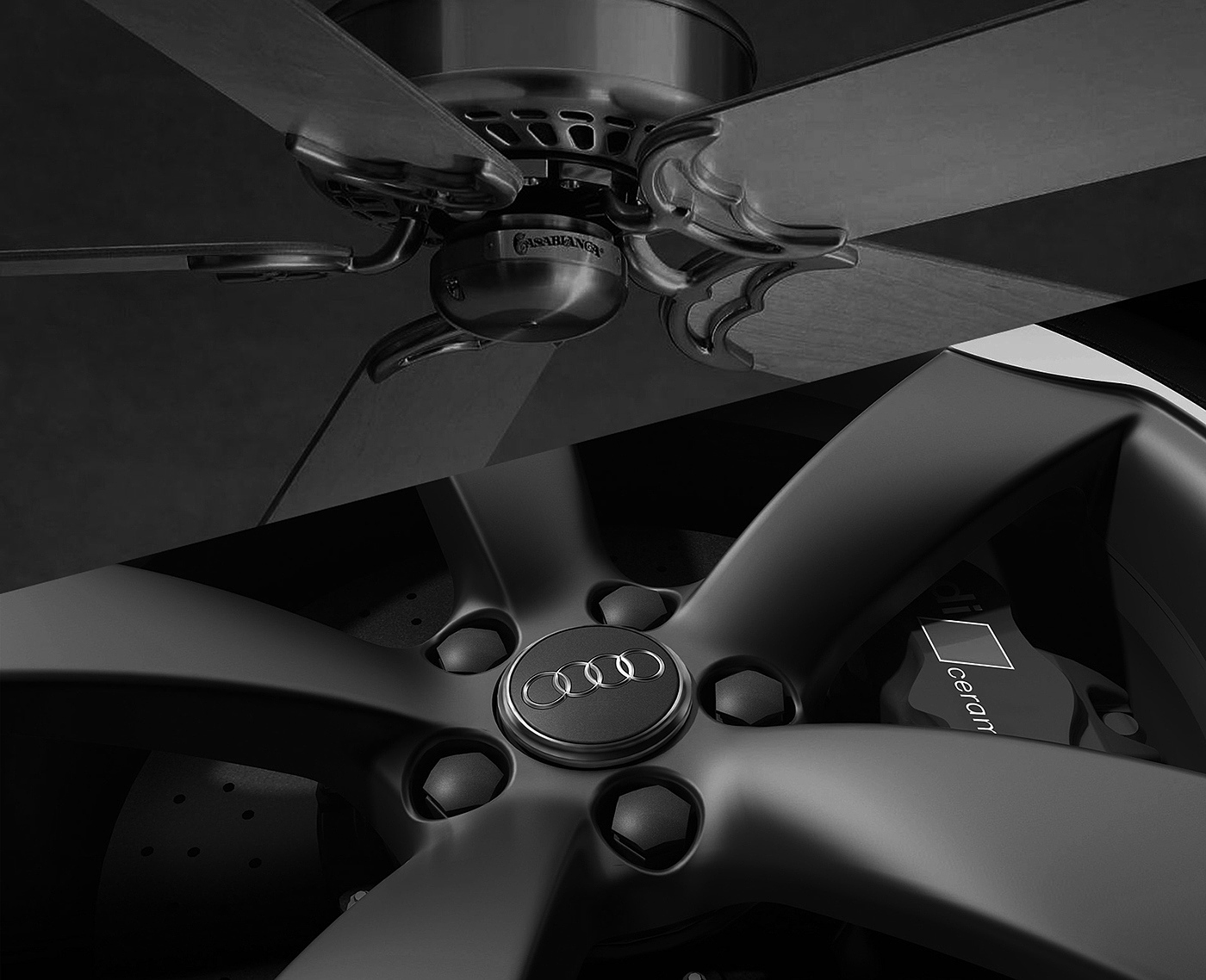 audi，Brand design，Ceiling electric fan，Home appliance design，
