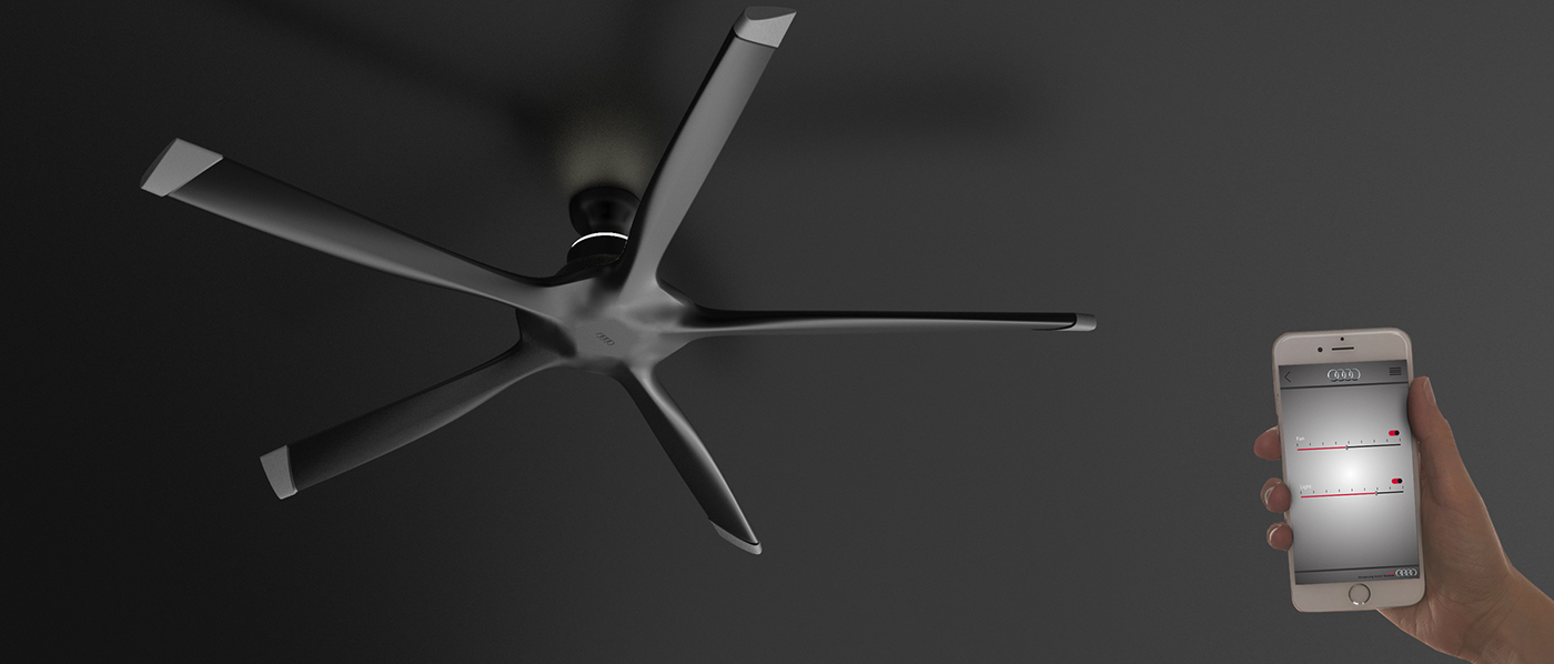audi，Brand design，Ceiling electric fan，Home appliance design，