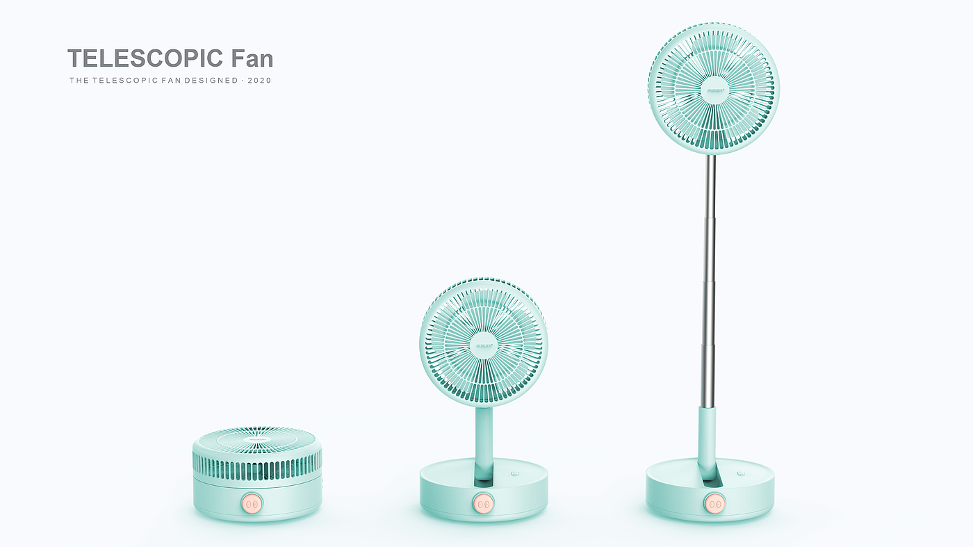 Telescopic fan，fold，Portable，like a breath of fresh air，Home，Little pig，