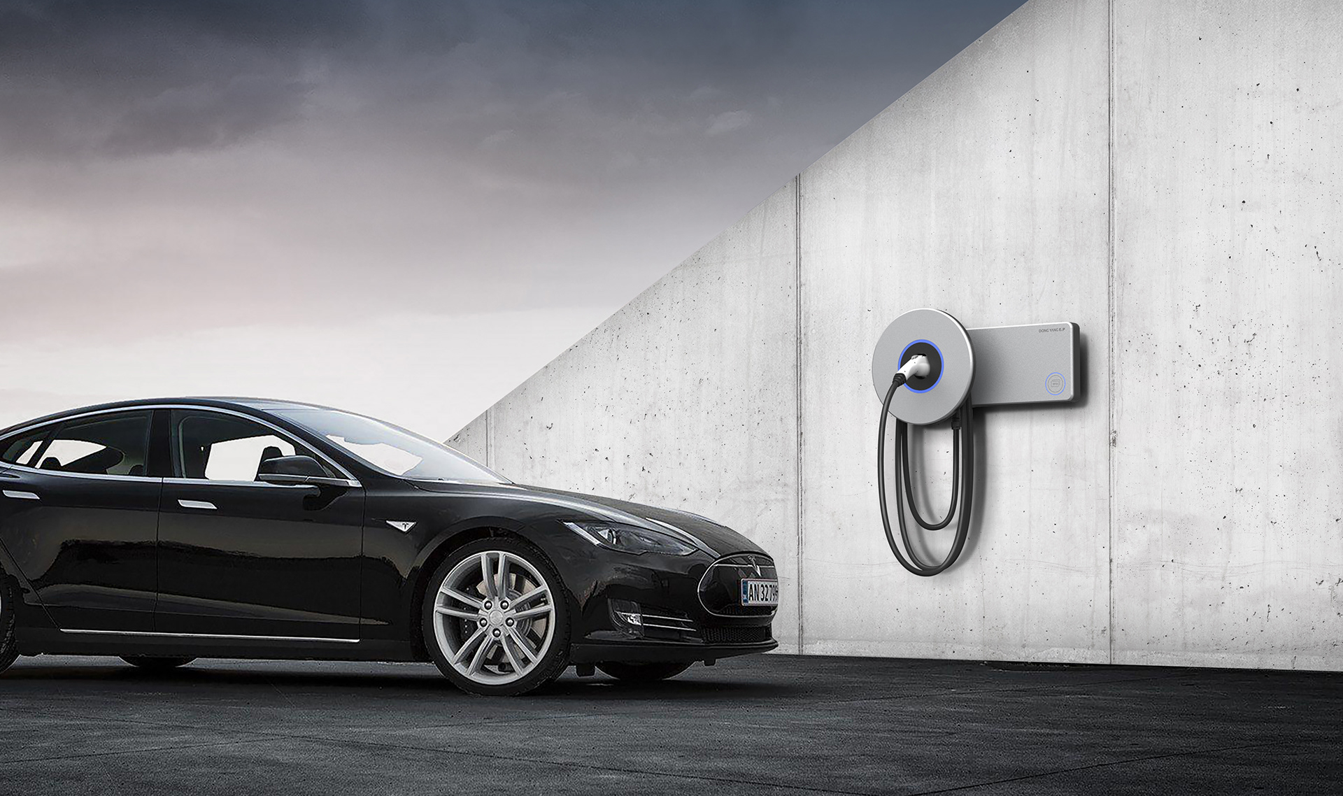 lightning，Electric vehicle charger，Geometry，Wall mounted，