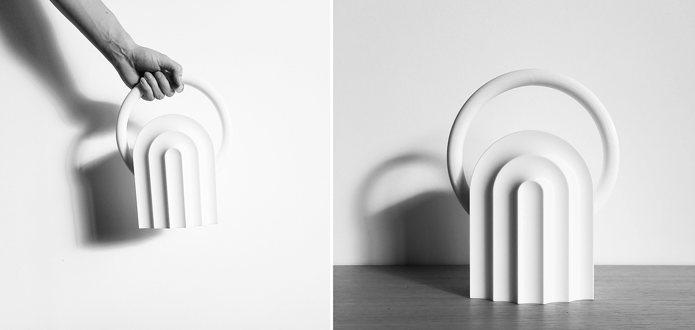 OM night lamp，Lamp design，3D printing，