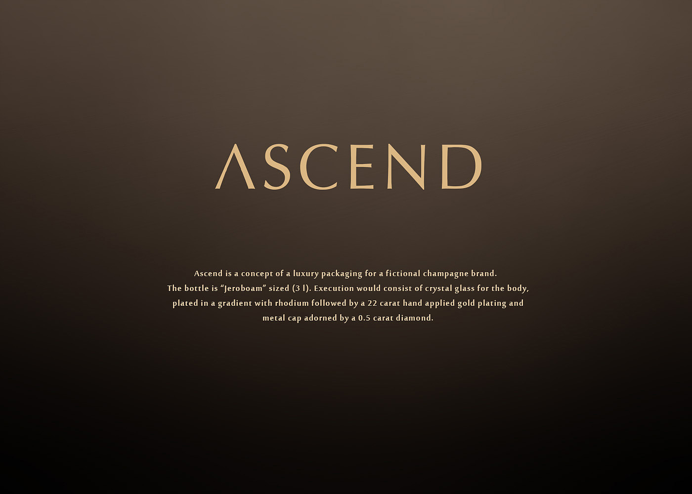 Ascend，champagne，packing design，
