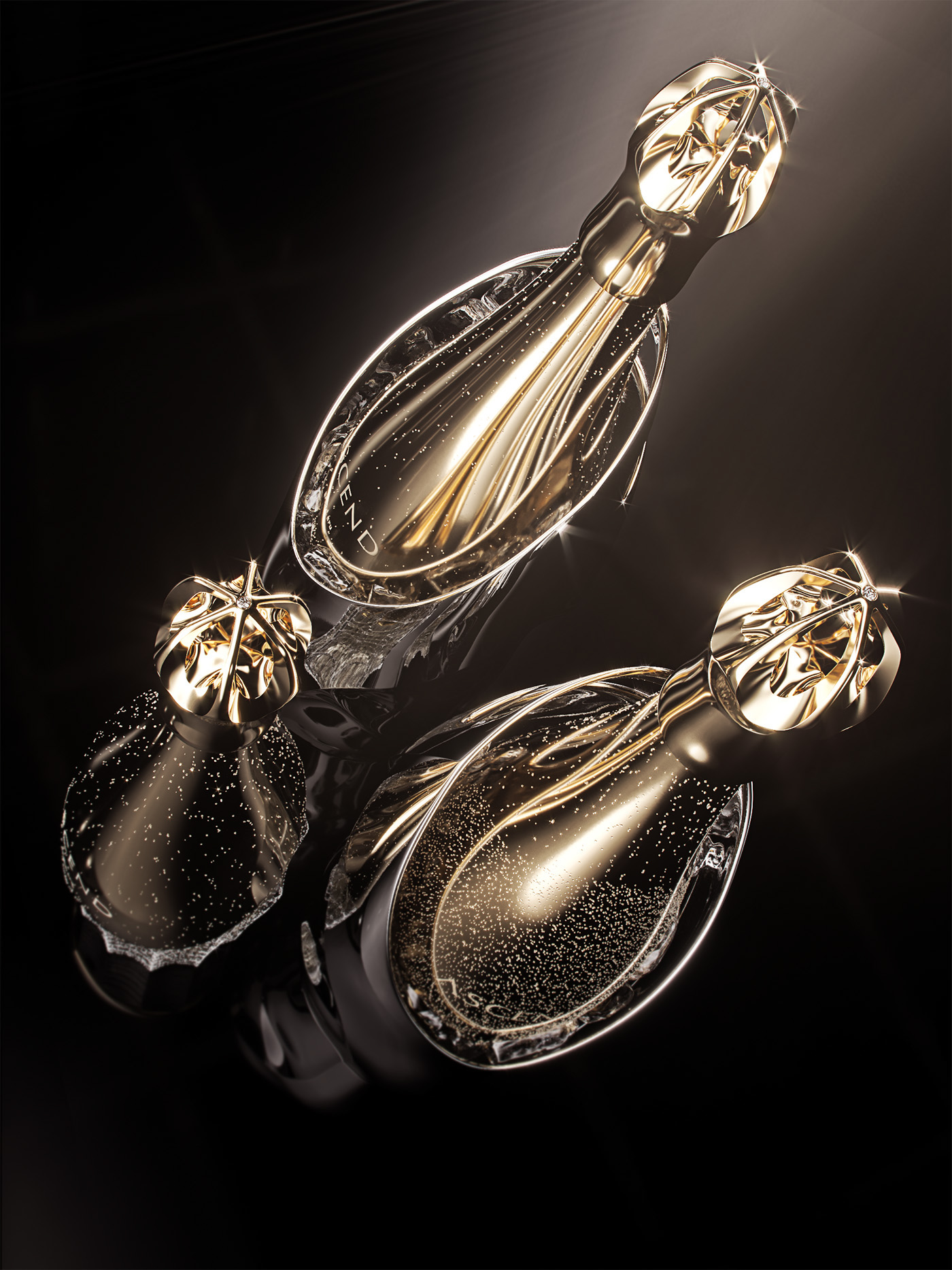Ascend，champagne，packing design，