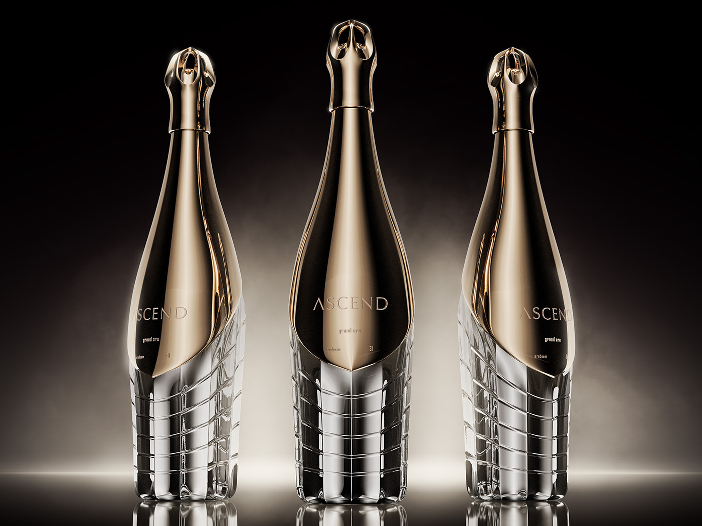 Ascend，champagne，packing design，