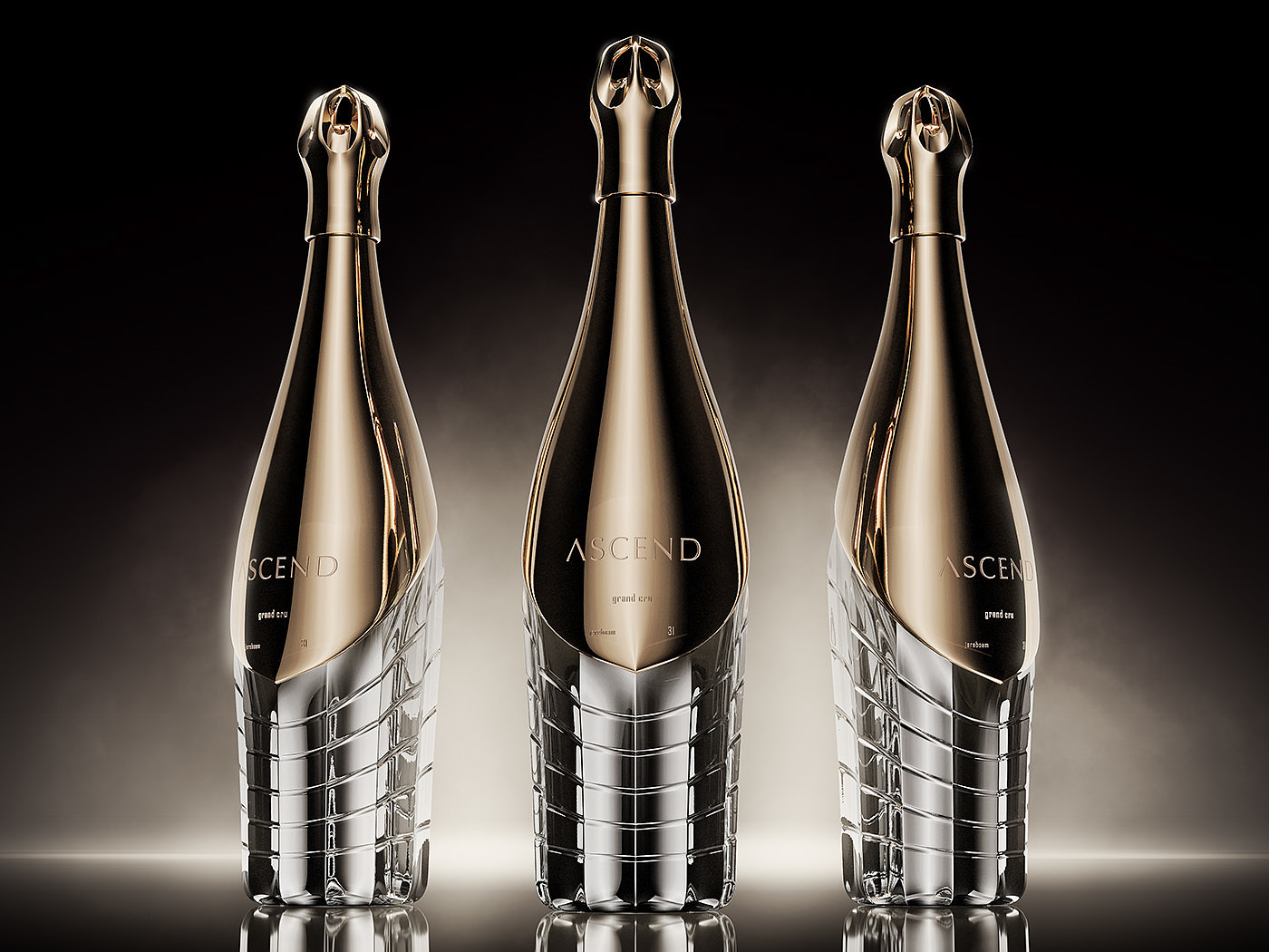 Ascend，champagne，packing design，