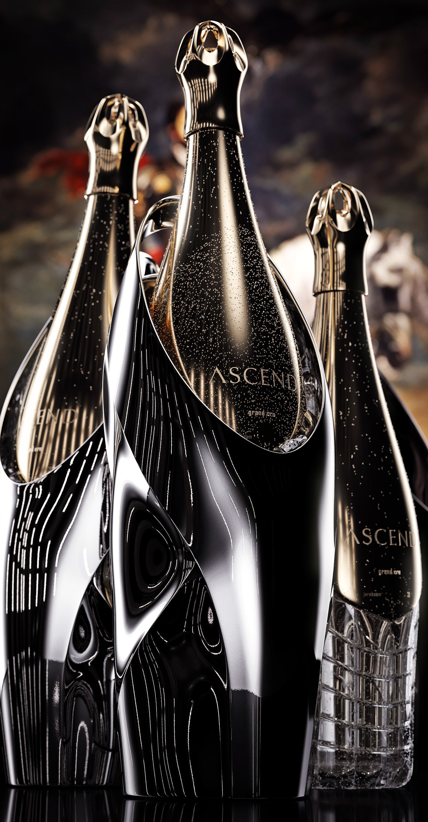 Ascend，champagne，packing design，