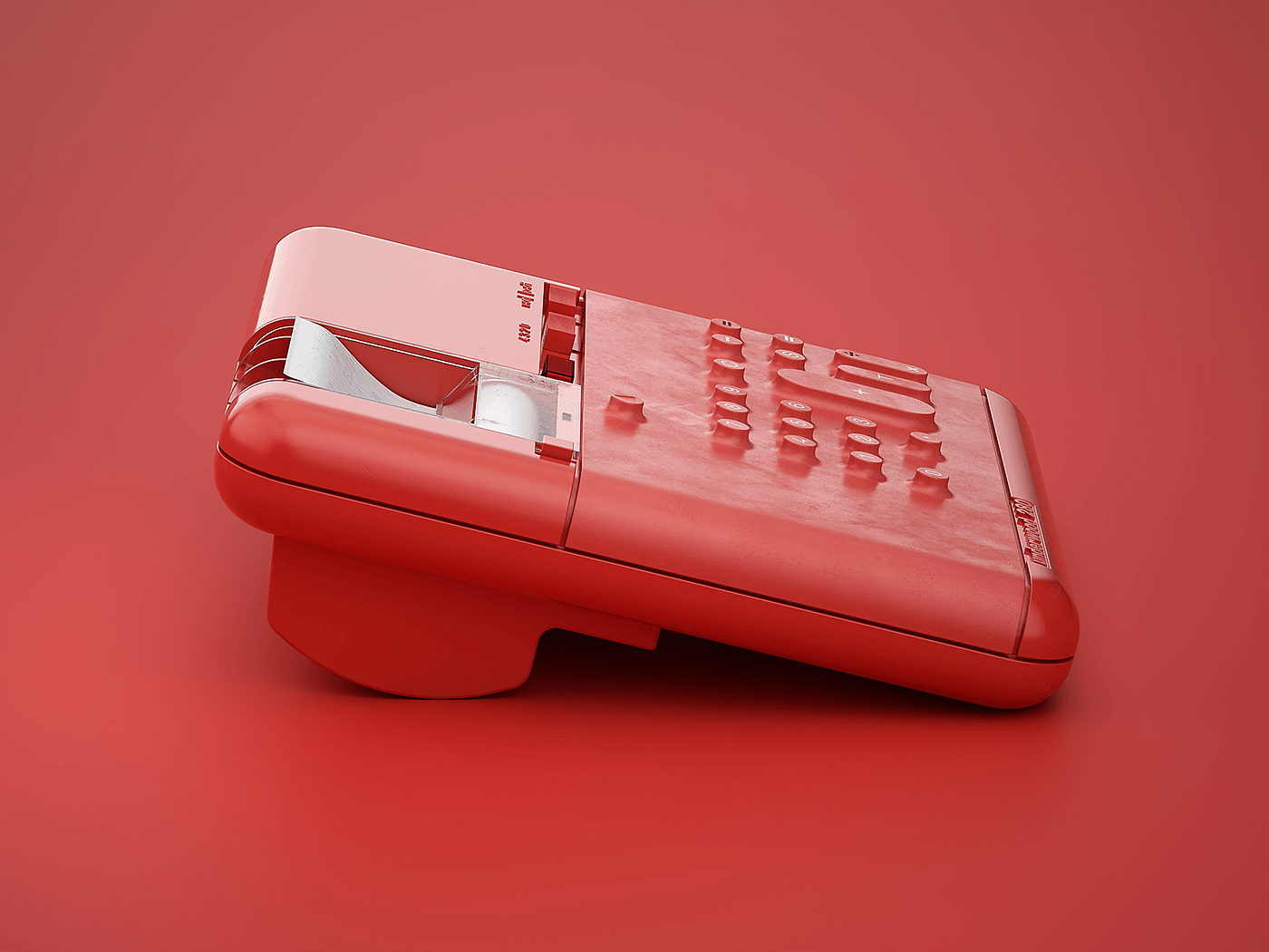 Render，product design，render，typewriter，Olivetti，