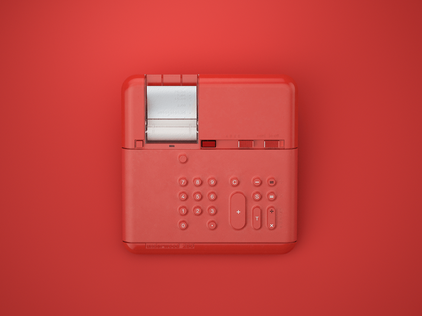 Render，product design，render，typewriter，Olivetti，