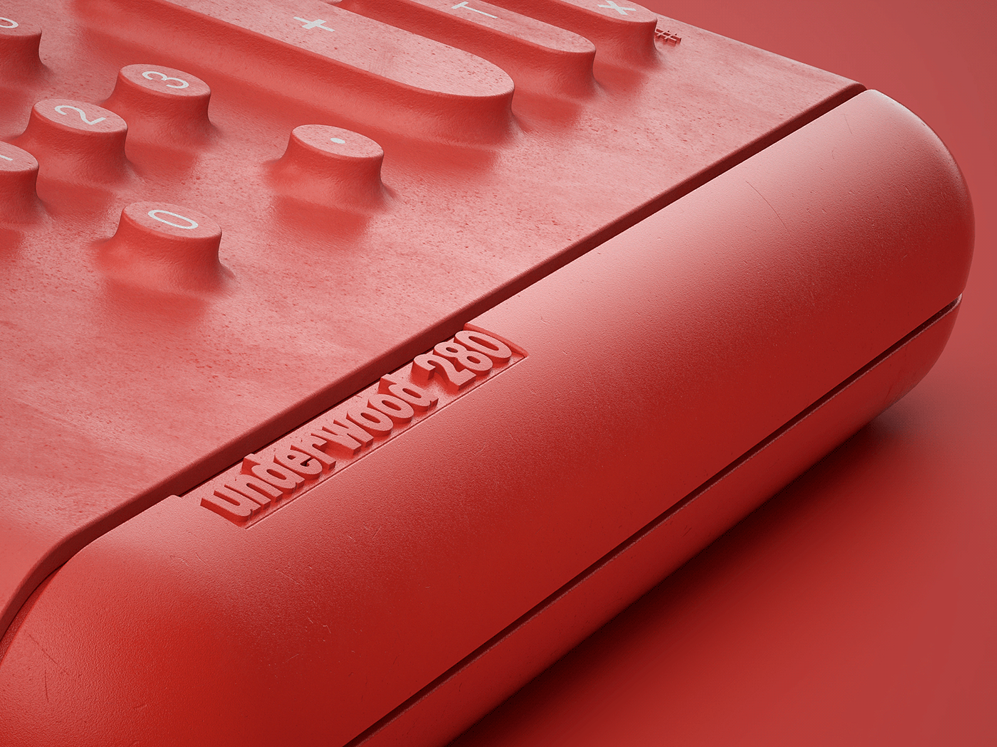 Render，product design，render，typewriter，Olivetti，