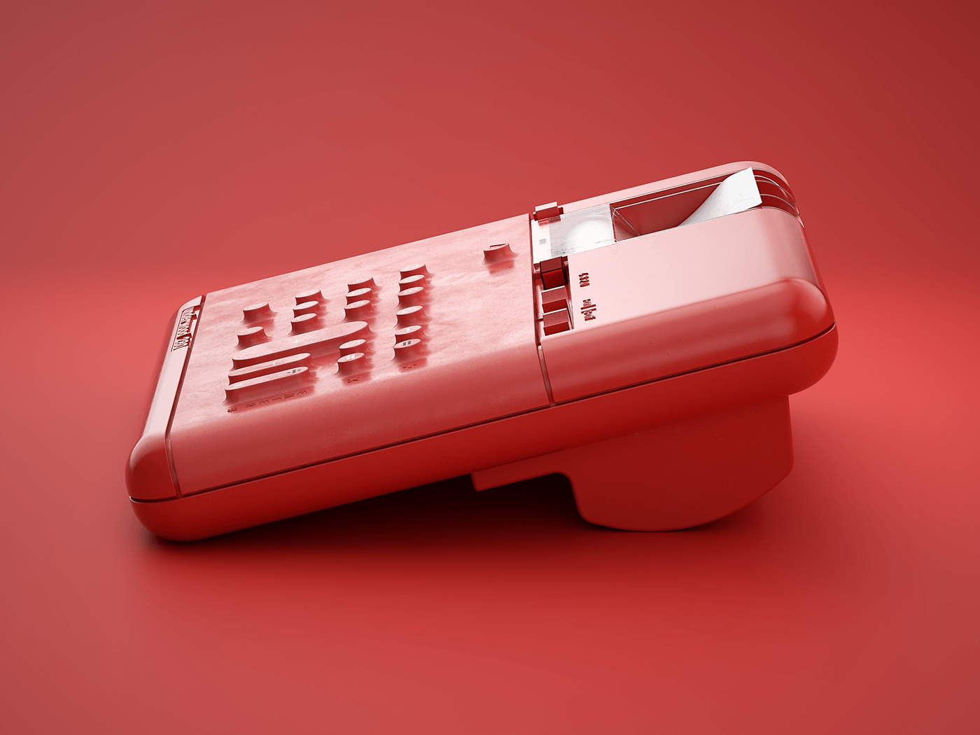 Render，product design，render，typewriter，Olivetti，
