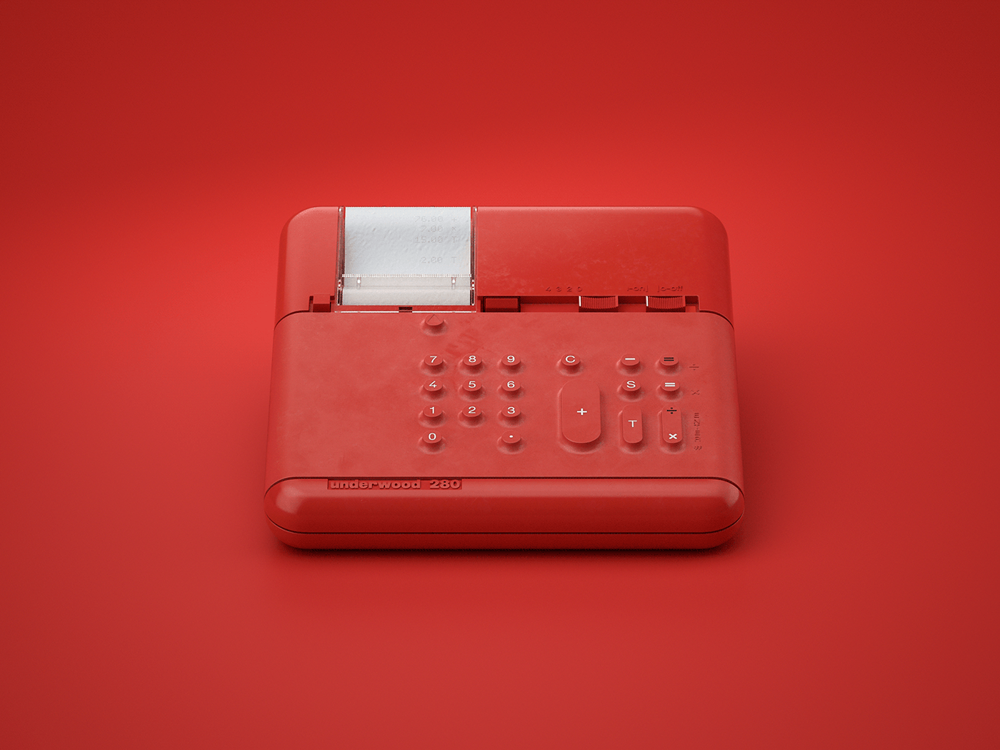 Render，product design，render，typewriter，Olivetti，