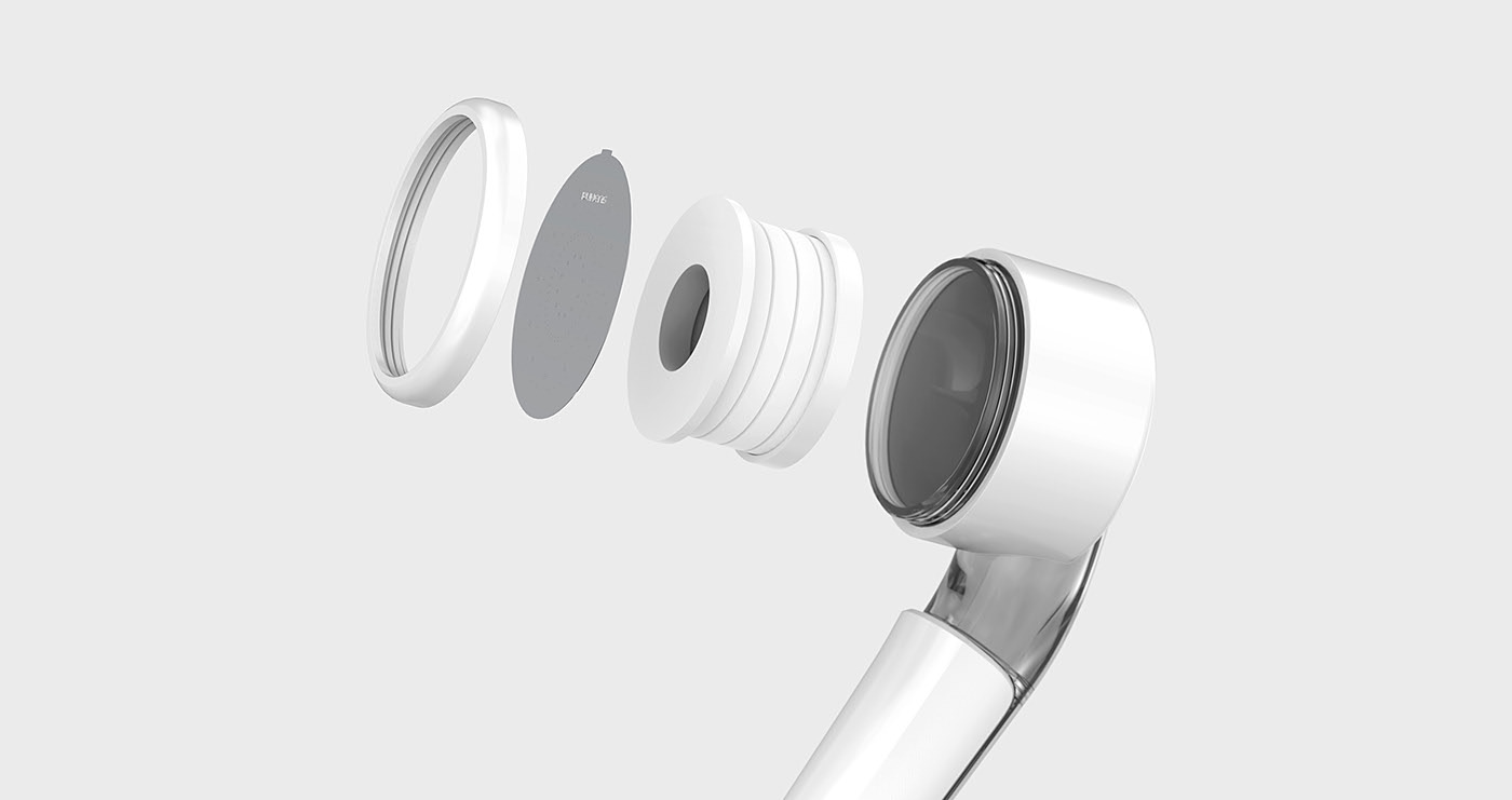 Transparent material，shower head，filter，