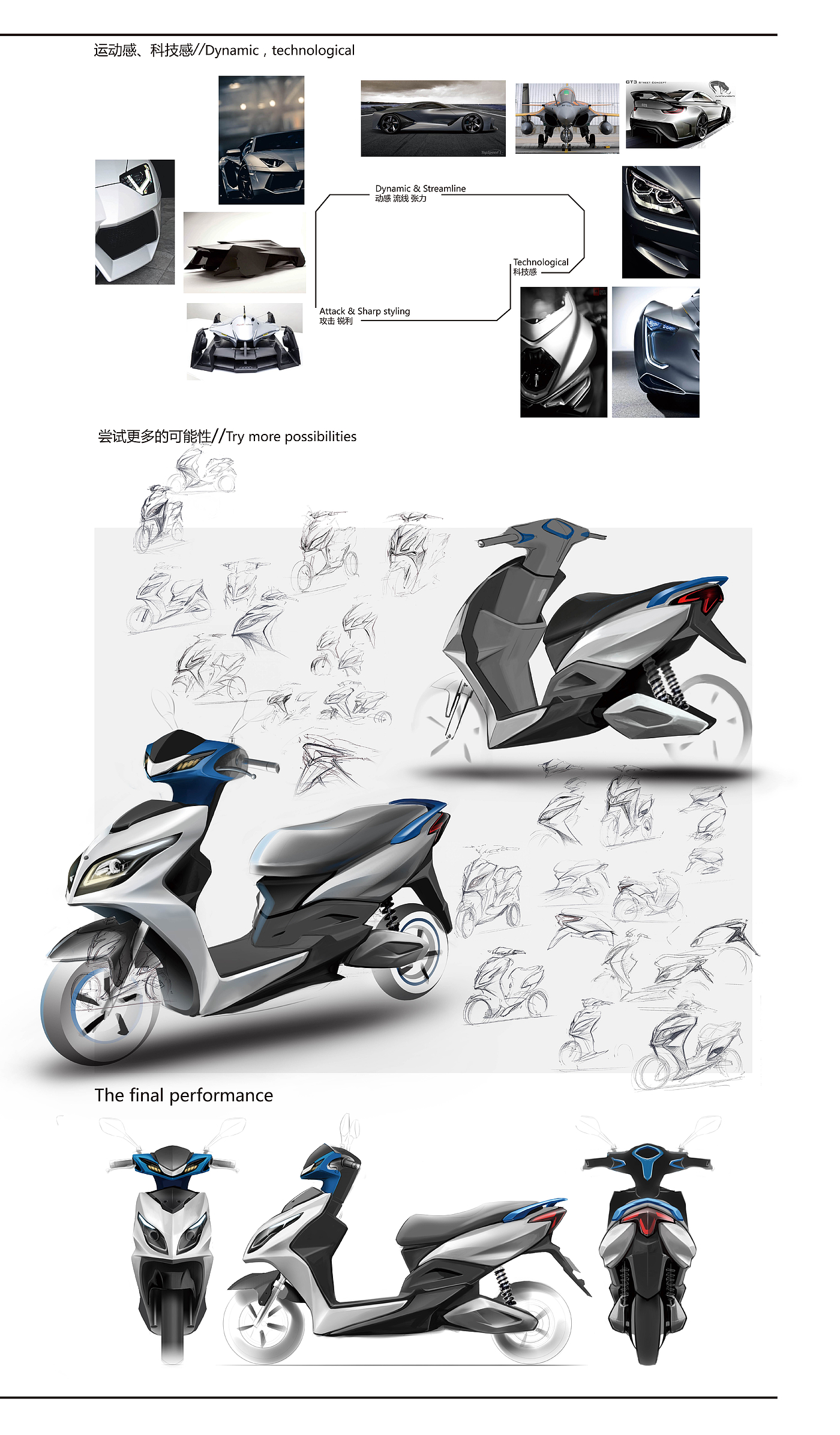 Sports scooter design，