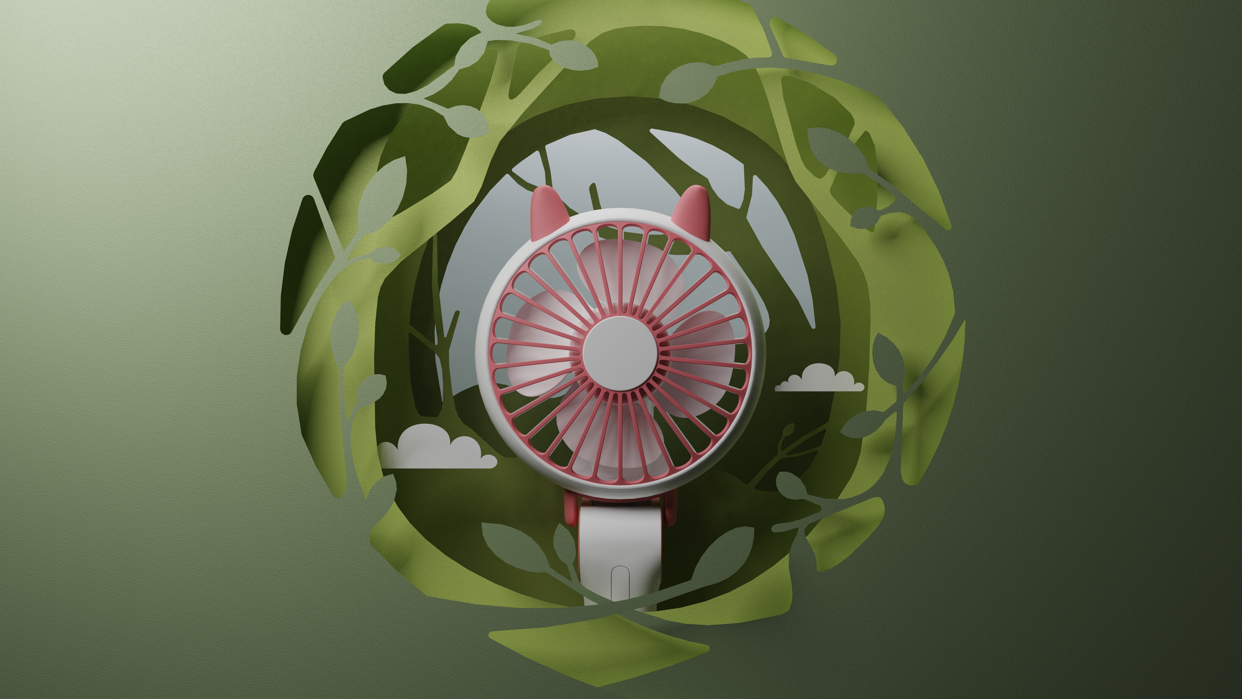 Fan，Render，keyshot，Scene construction，product design，sample reels，