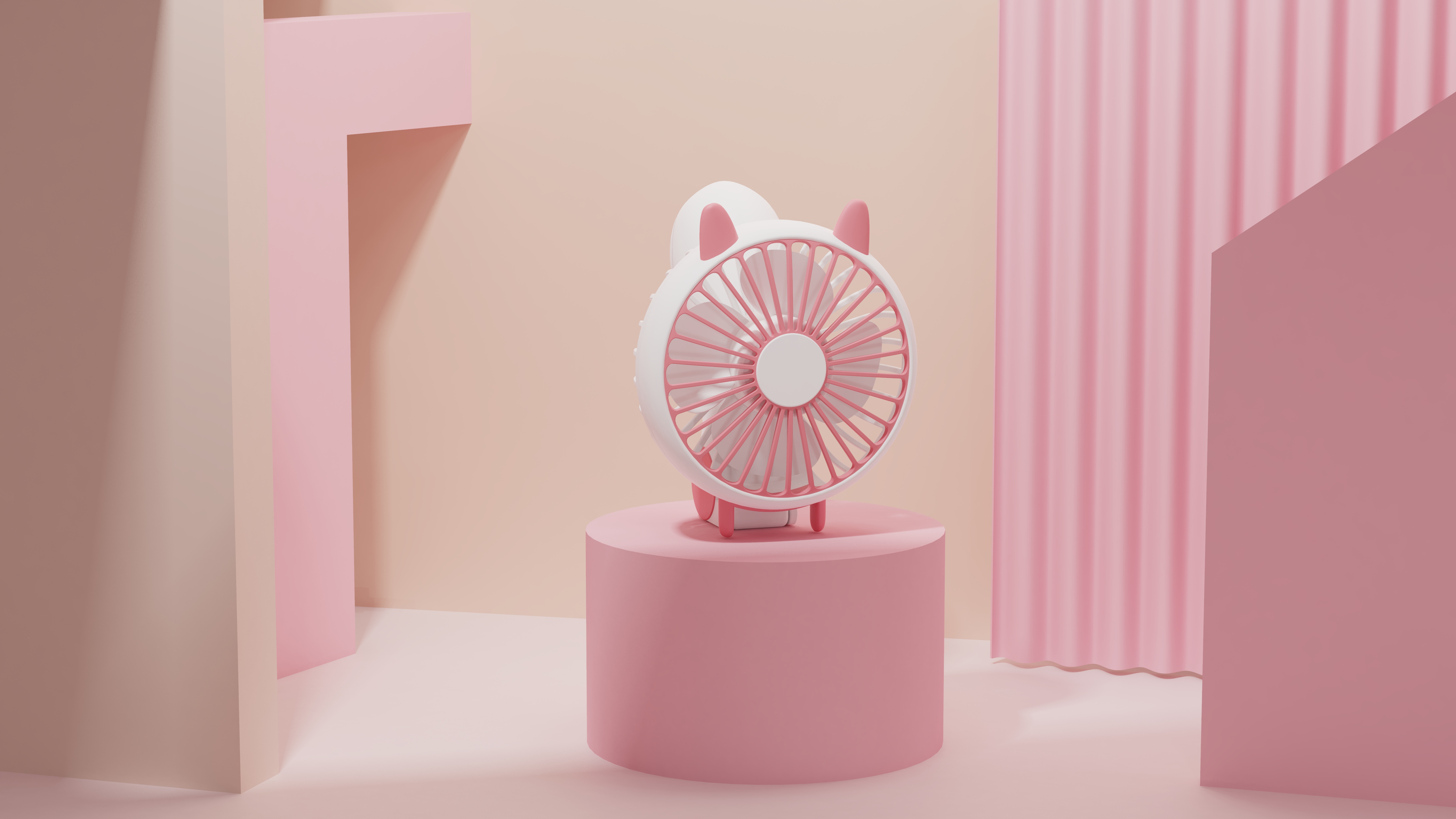 Fan，Render，keyshot，Scene construction，product design，sample reels，