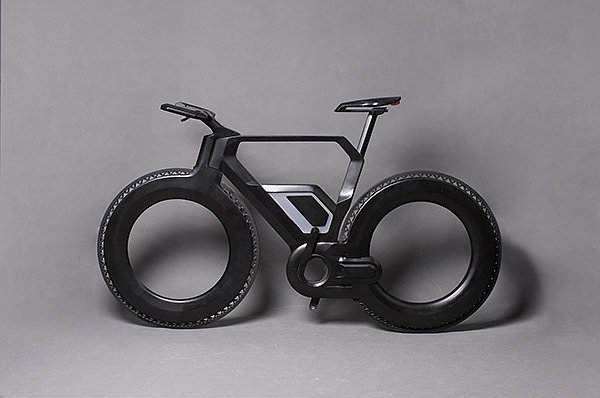 自行车，电动车，概念，黑色，